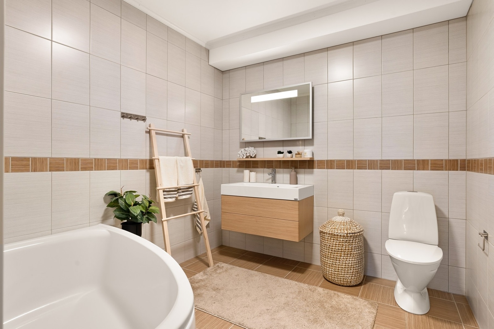 Dette badet har badekar. Galleribilde