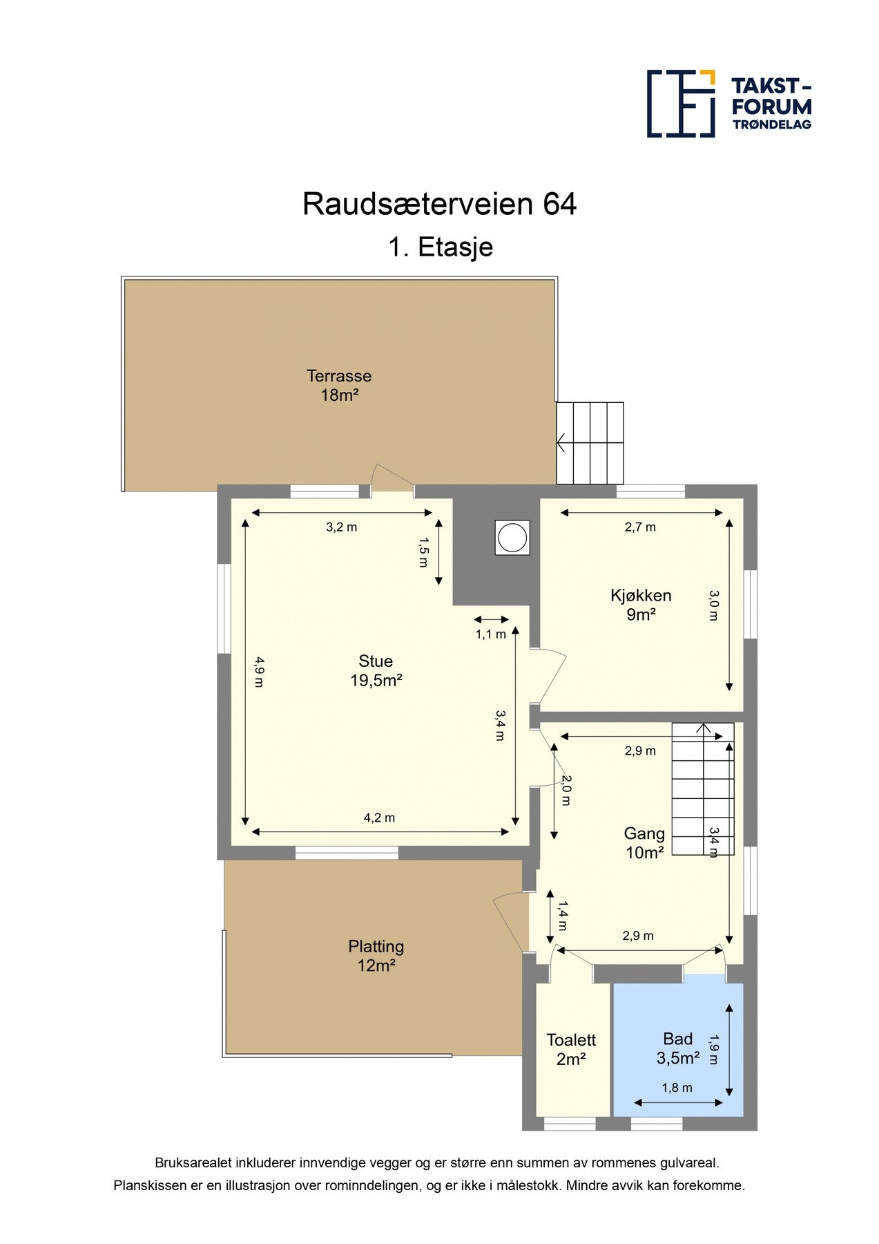 Planskisse 1. etasje Galleribilde