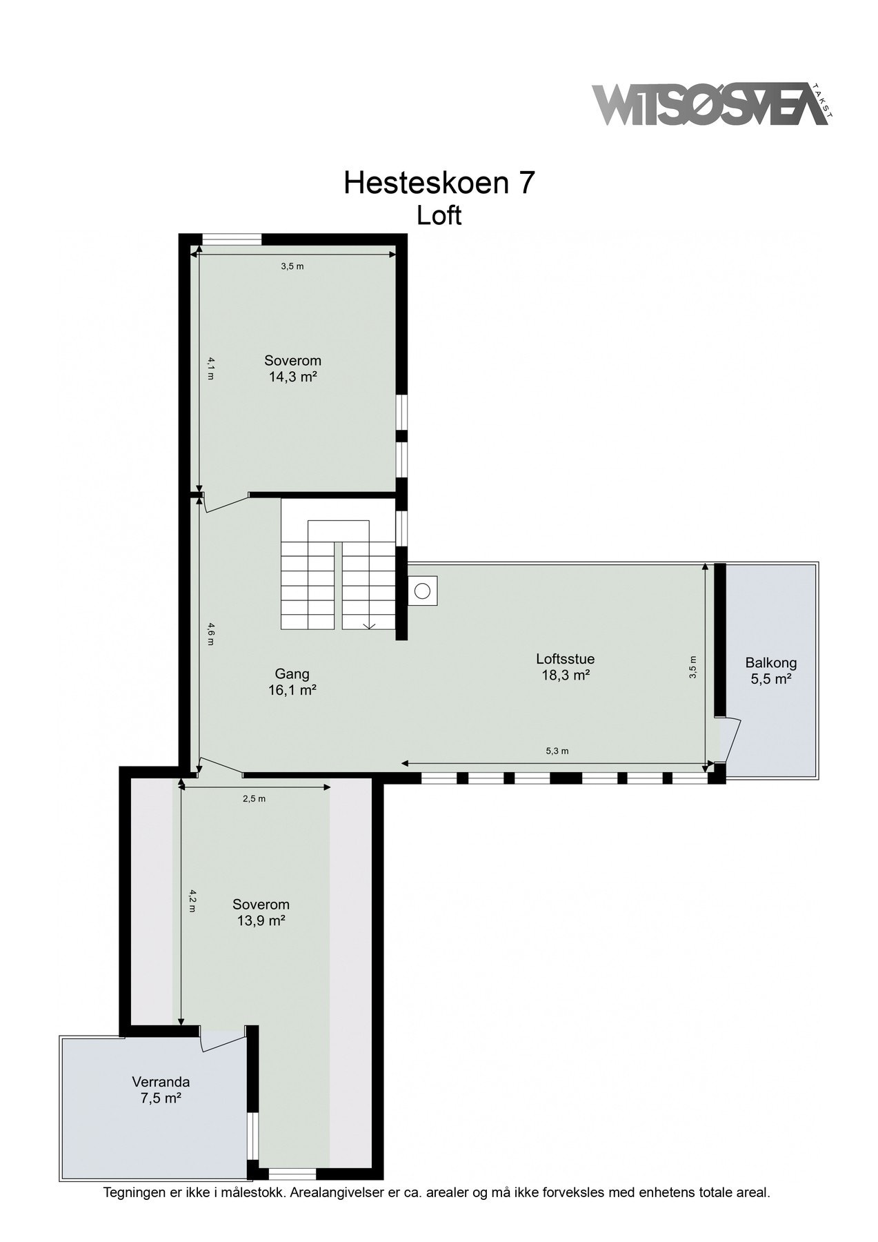 Plantegning - Loft Galleribilde