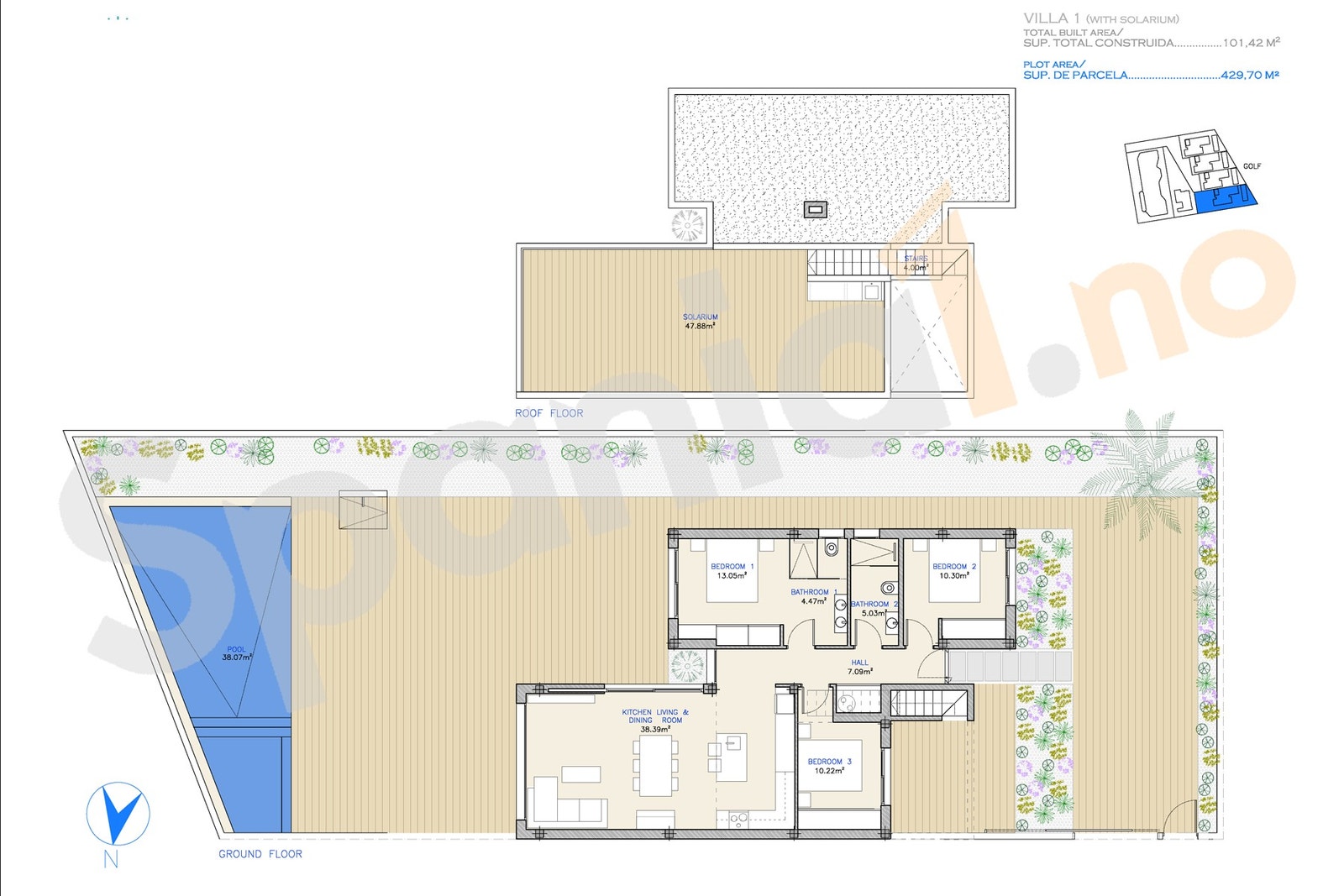 Plantegning villa 1 Galleribilde