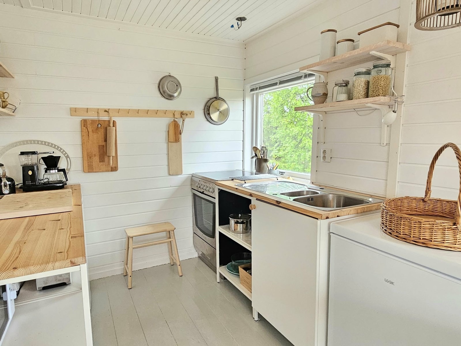 Hytten har ikke innlagt vann men det er to brønner på eiendommen hvor det pleier å være rikelig med vann. (drikkevann medbringes) Galleribilde