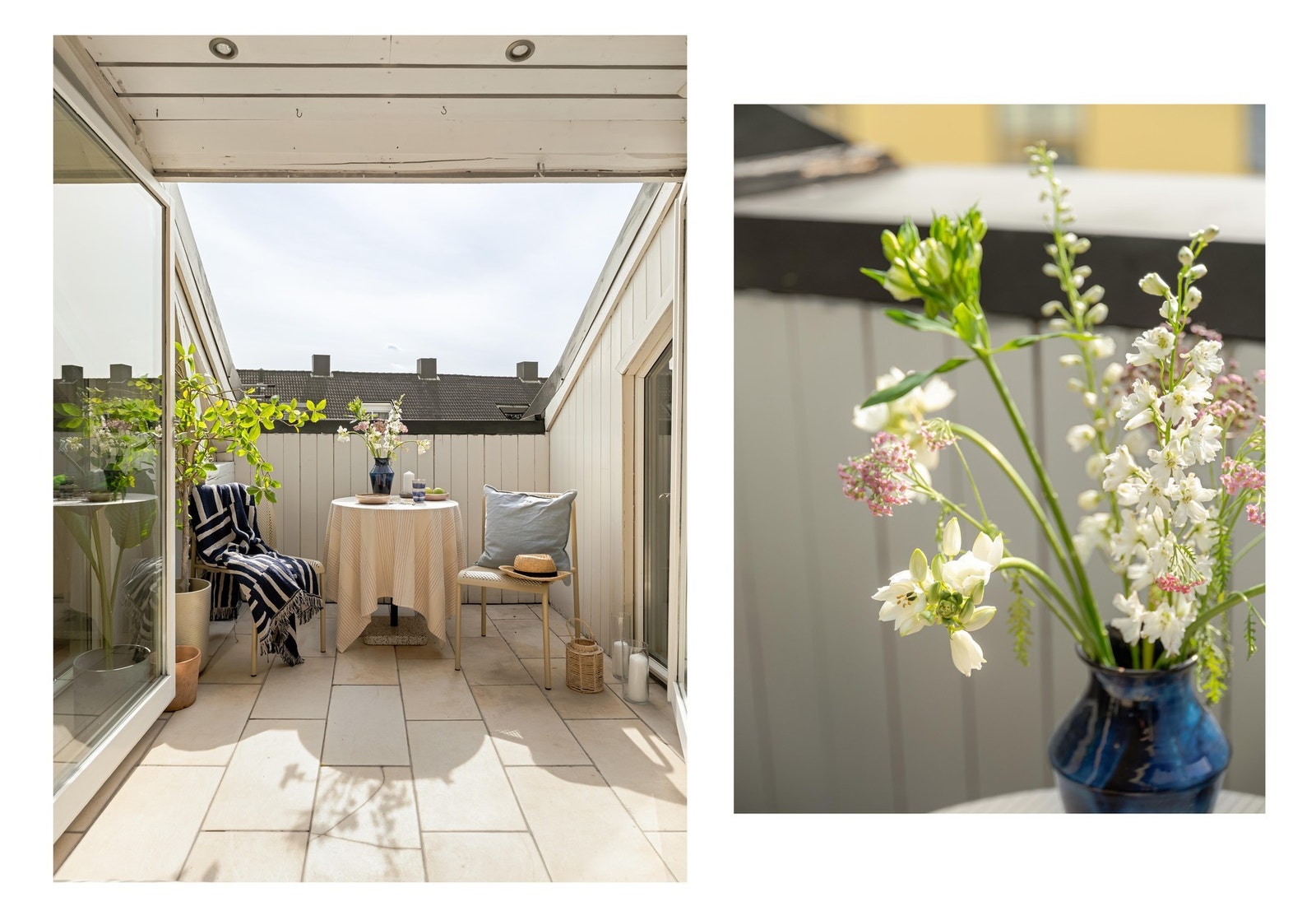 Terrassen er østvendt, så her får du morgensolen! Galleribilde