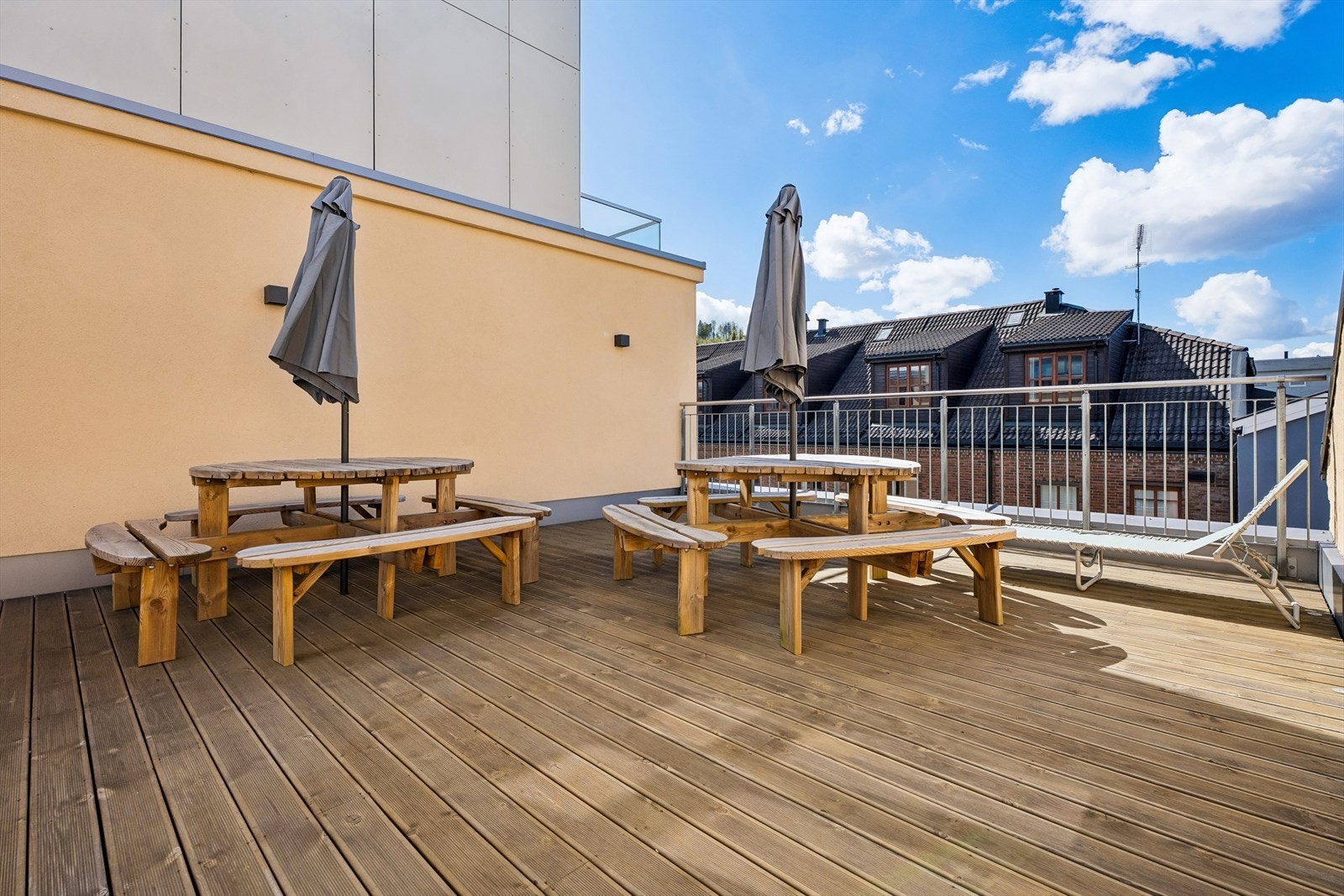 Sameiet har en felles takterrasse som kan benyttes av beboerne. Galleribilde