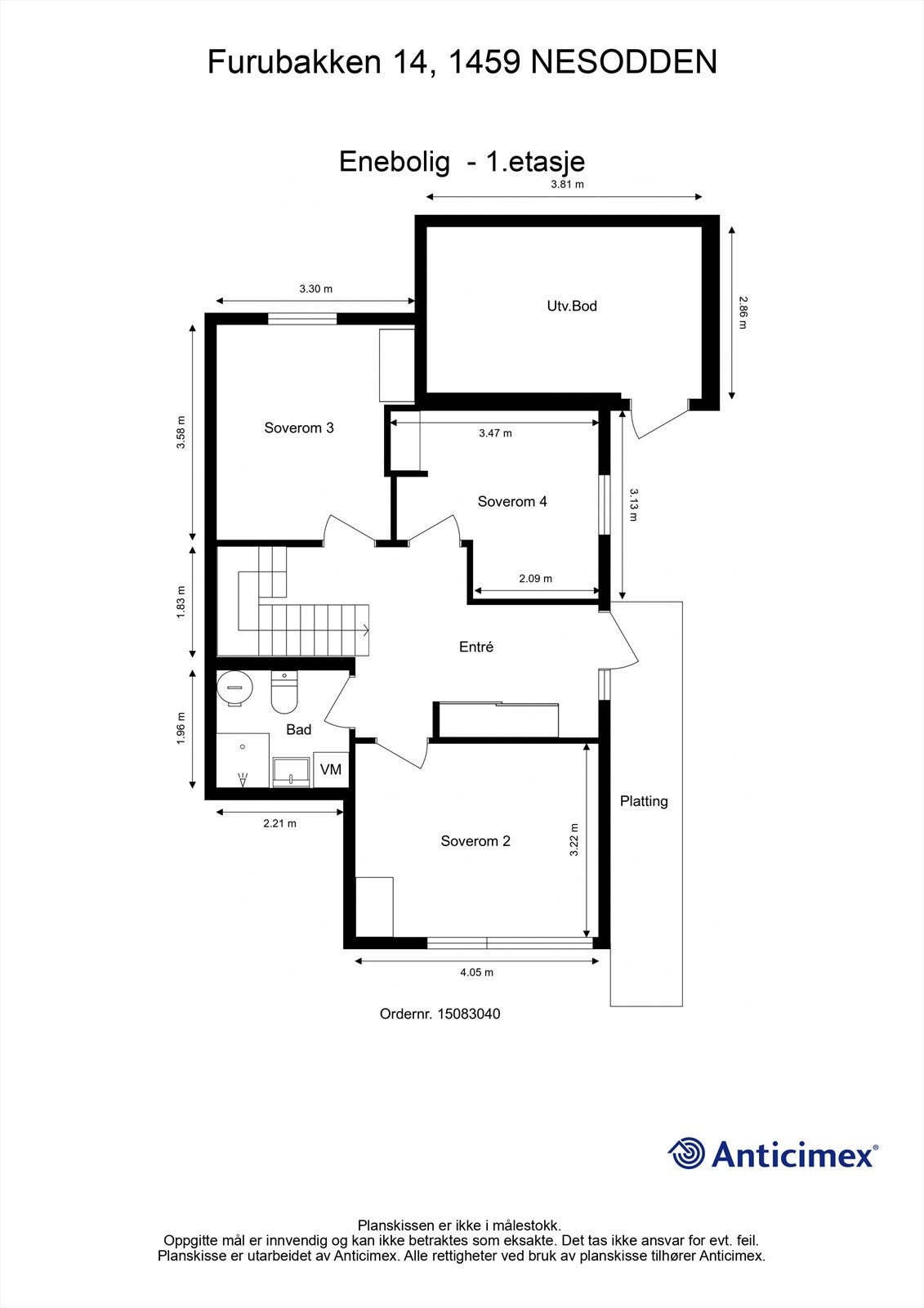 Plantegning 1.etasje Galleribilde