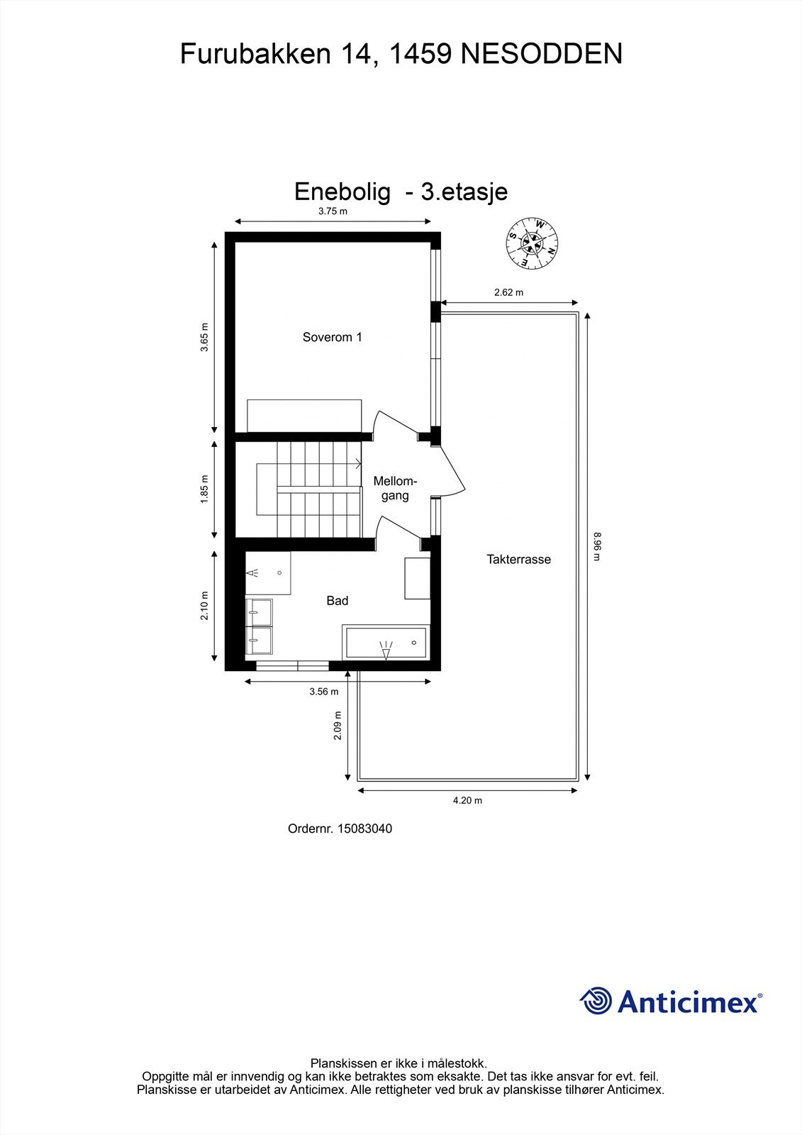 Plantegning 3.etasje Galleribilde