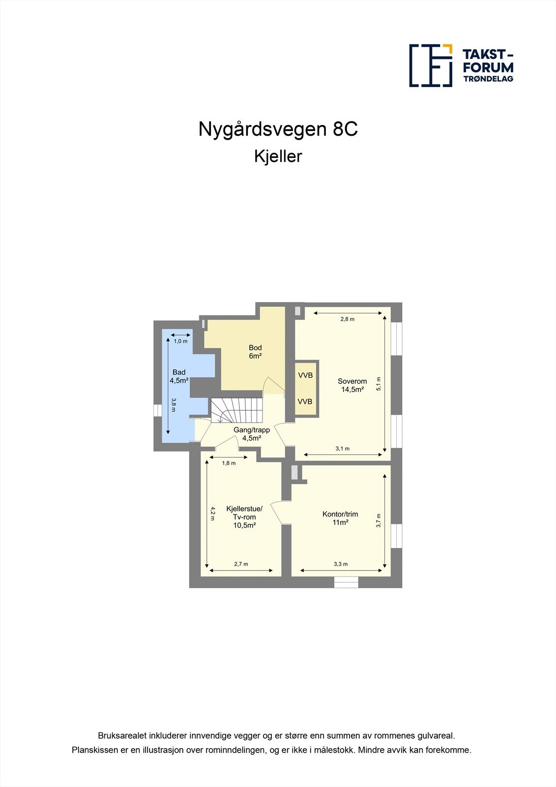 Planskisse kjeller Galleribilde