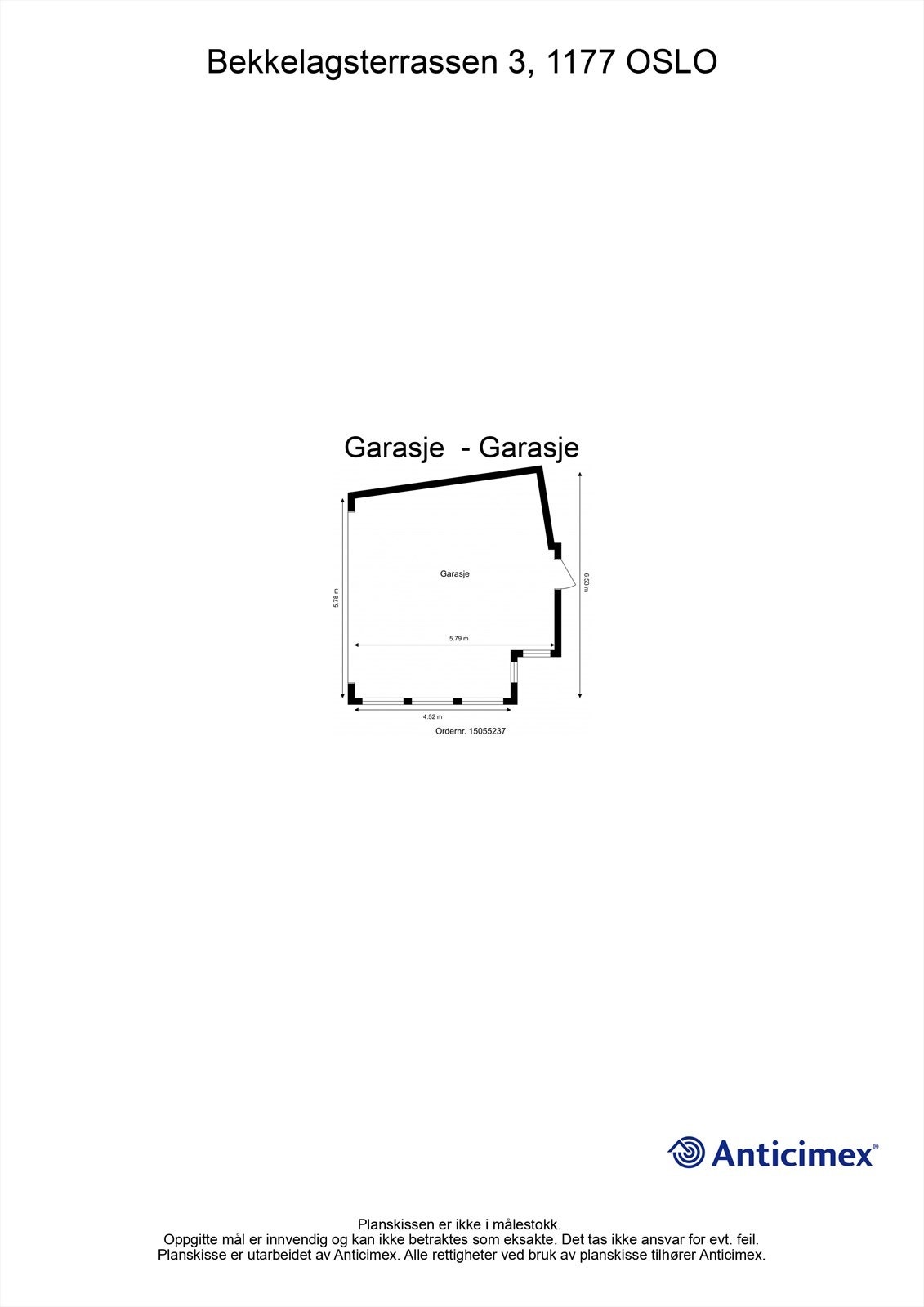 Plantegning - Dobbelgarasje Galleribilde