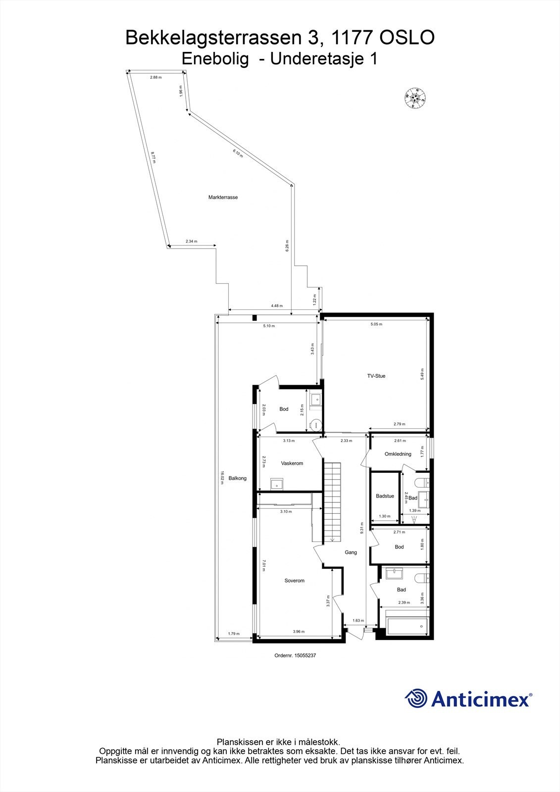 Plantegning - 1. underetasje Galleribilde