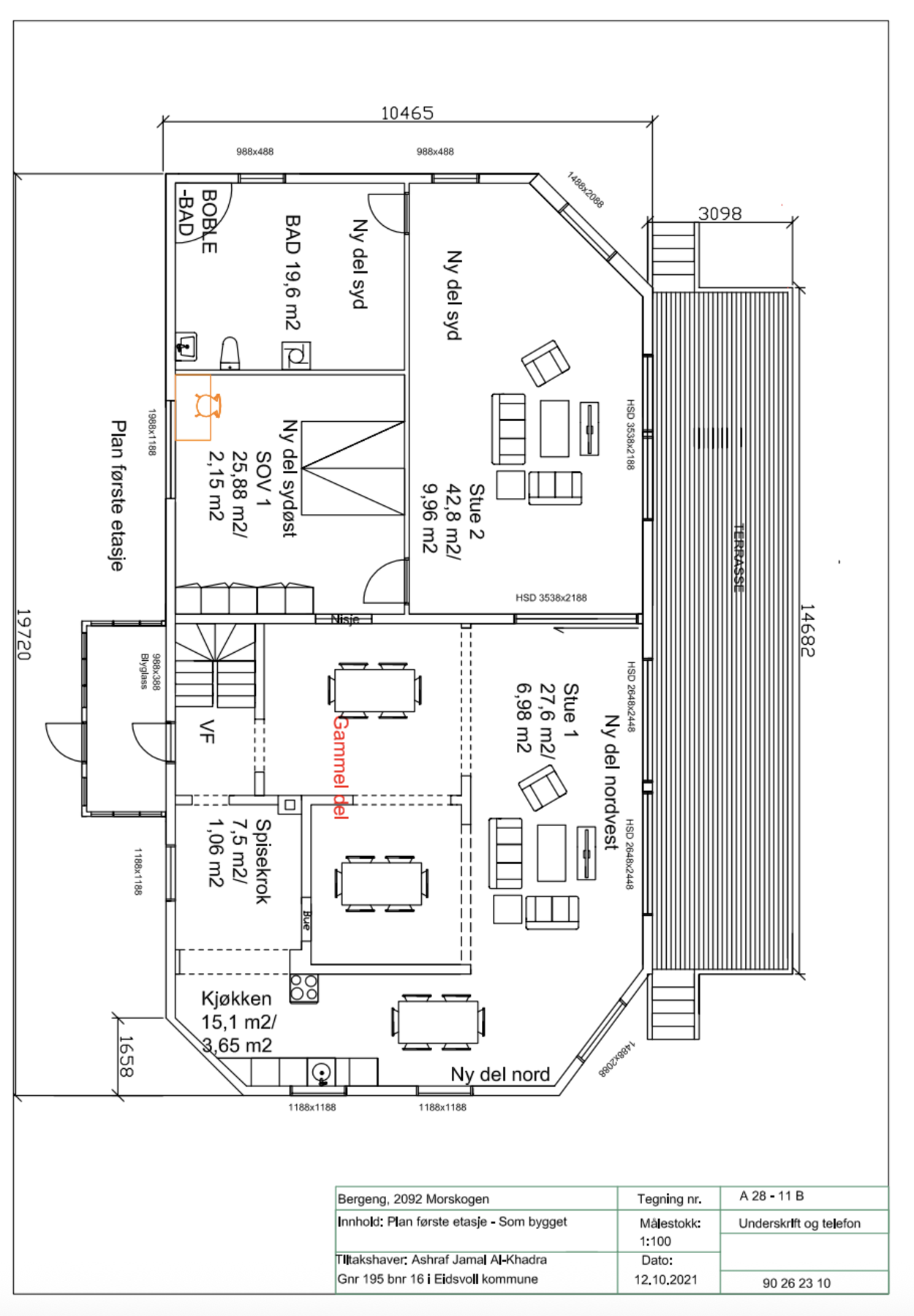 Plantegning 1. etasje Galleribilde