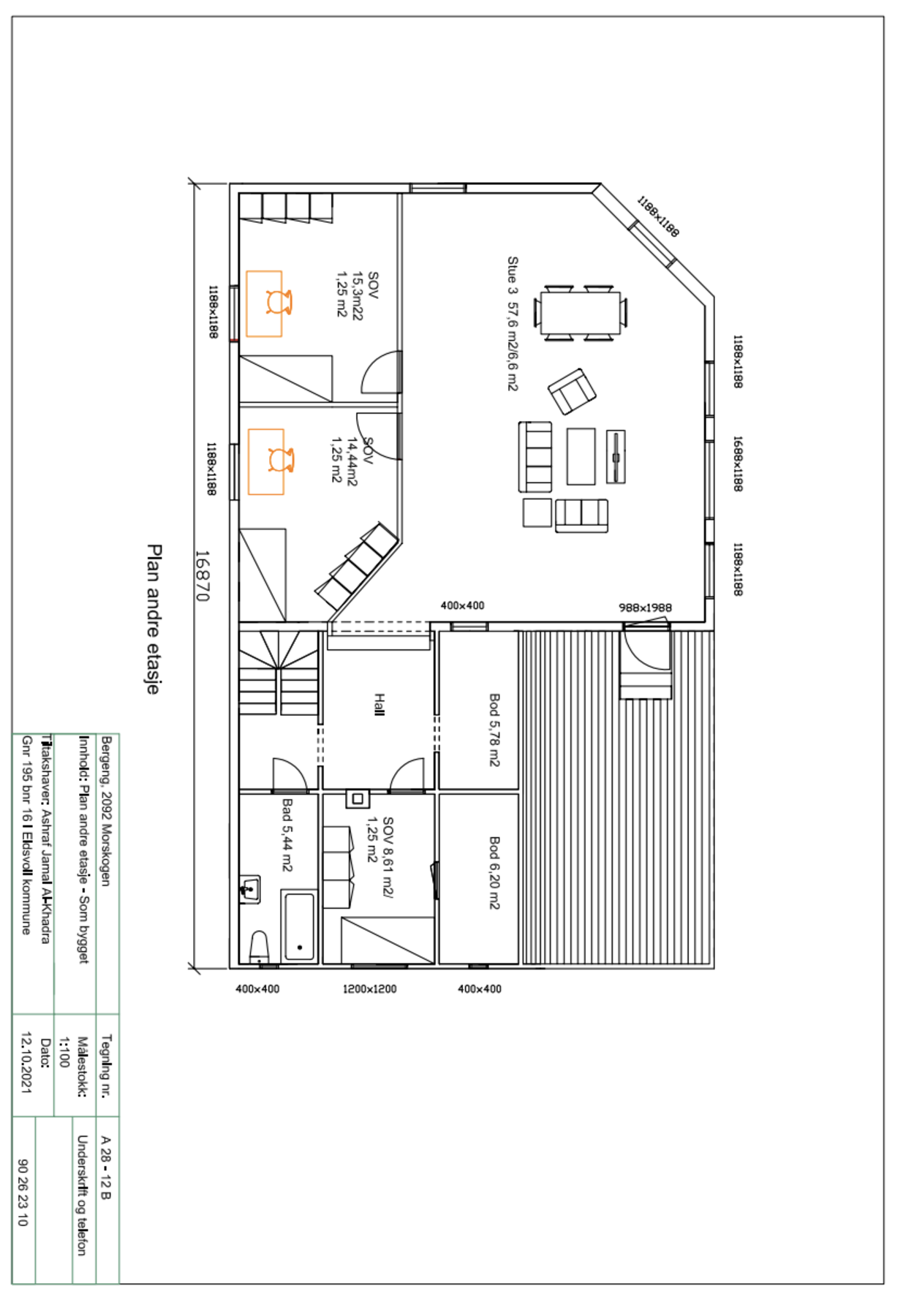 Plantegning 2. etasje Galleribilde
