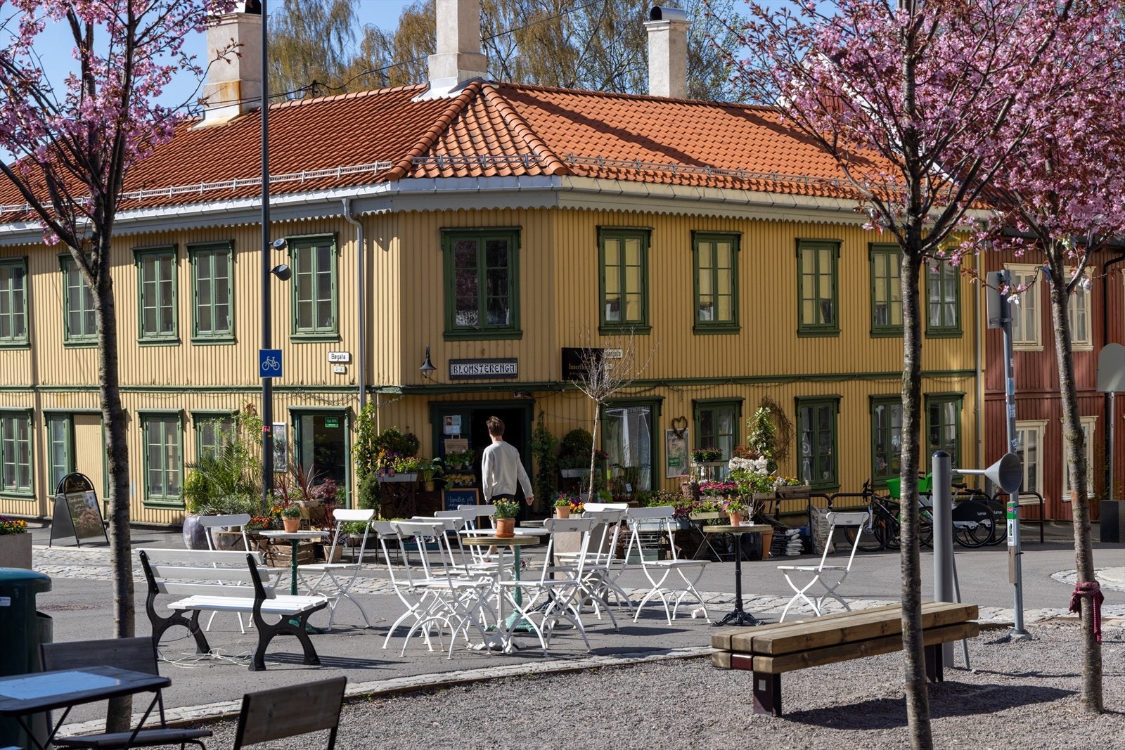 Kampen er en sjarmerende del av Oslo med små, koselige trehus, trange gater og en hyggelig atmosfære Galleribilde