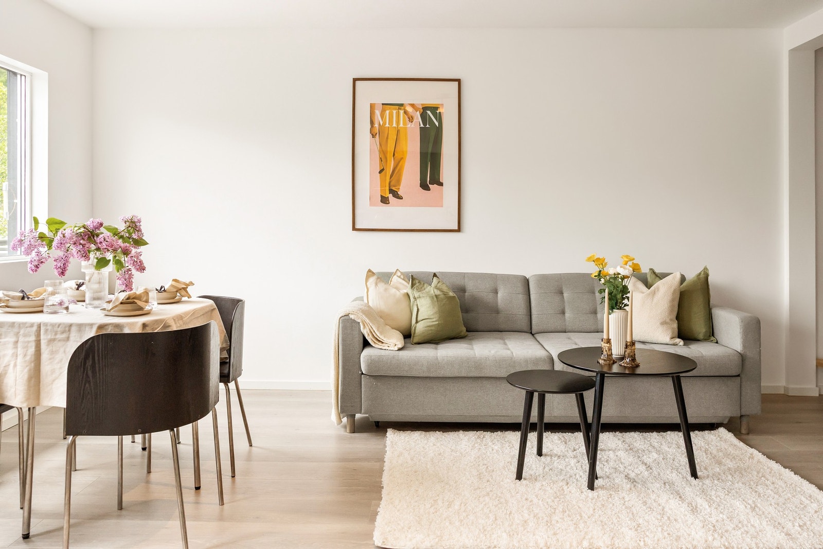 God plass til å samle venner og familie i leiligheten. Galleribilde