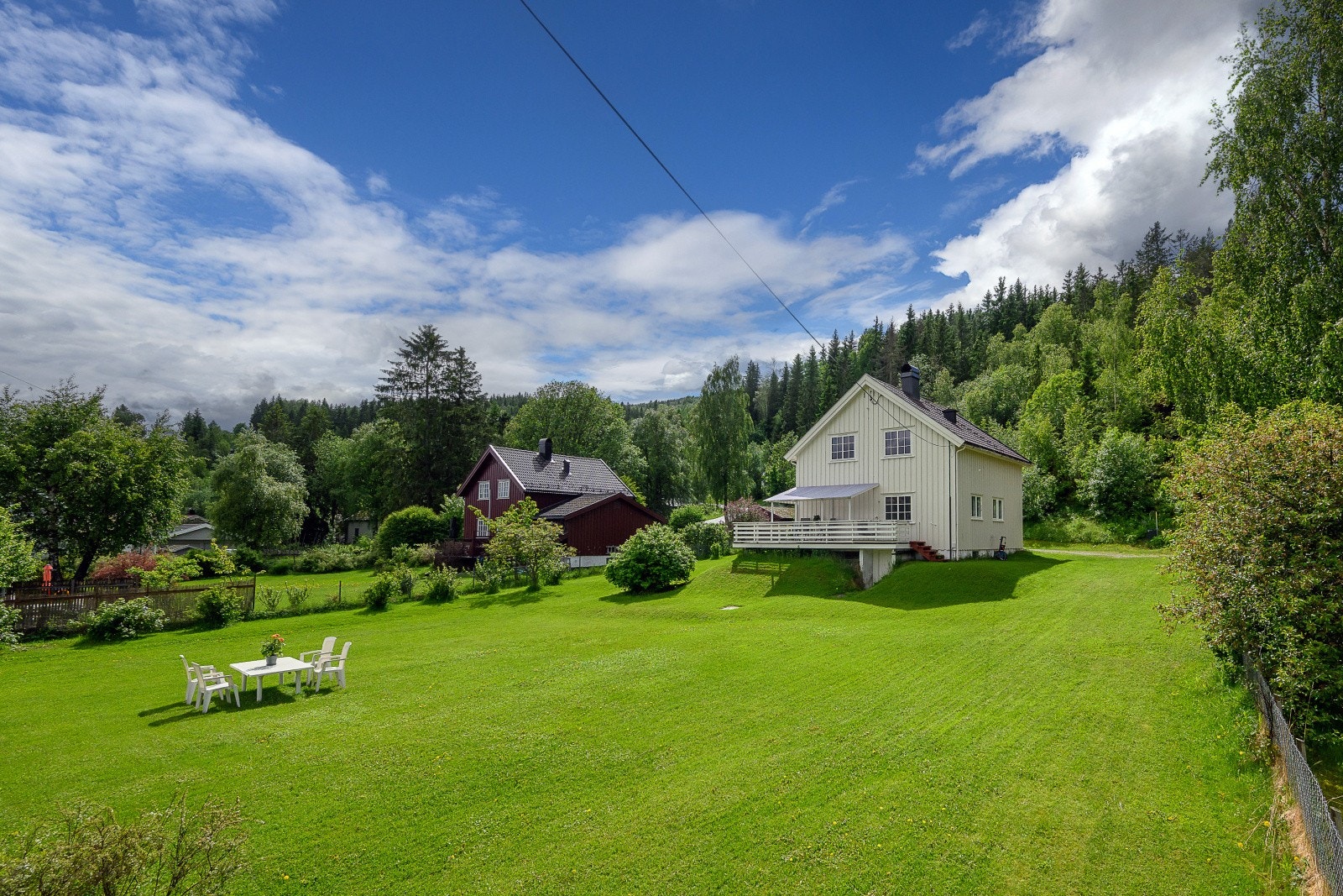 Den store, åpne eiertomten gir rikelig med plass for aktivitet, lek og hageglede. Galleribilde