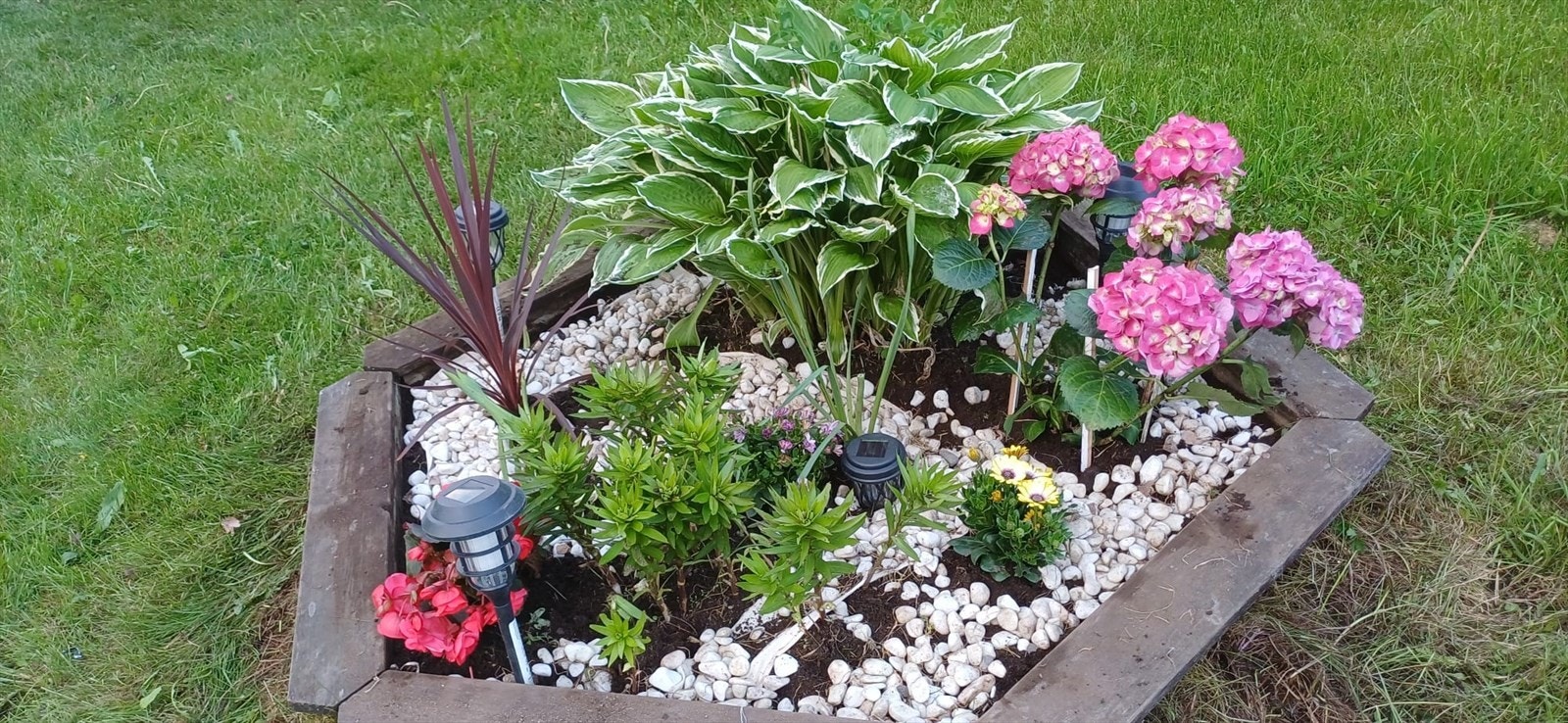 Pent anlagt blomsterbed. Galleribilde