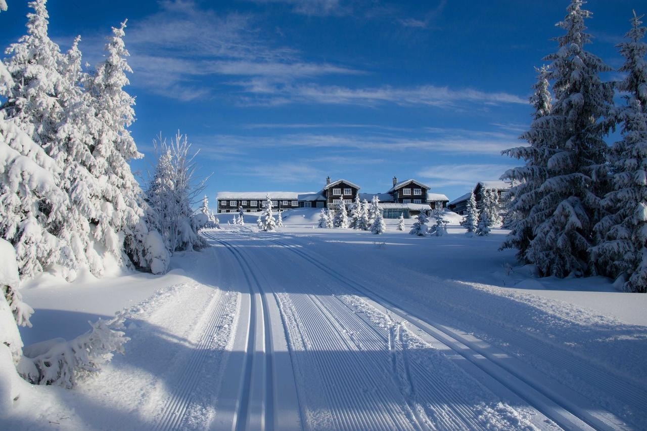 Det er ski inn og ski ut via tilfartsløyper, og det er oppkjørte langrennsløyper rett utenfor døren - enklere kan det ikke bli! Galleribilde
