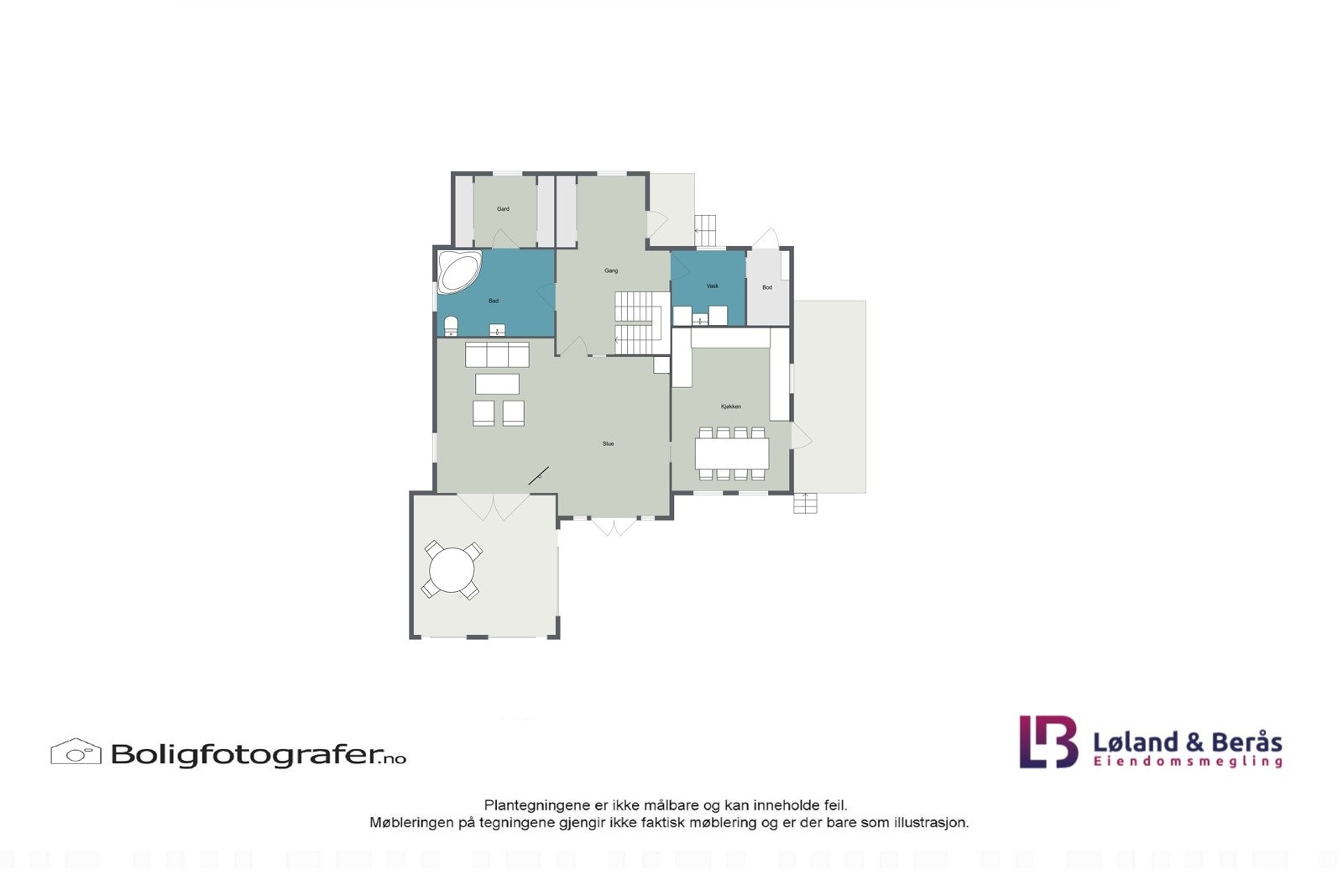 Plantegning 1. etasje Galleribilde