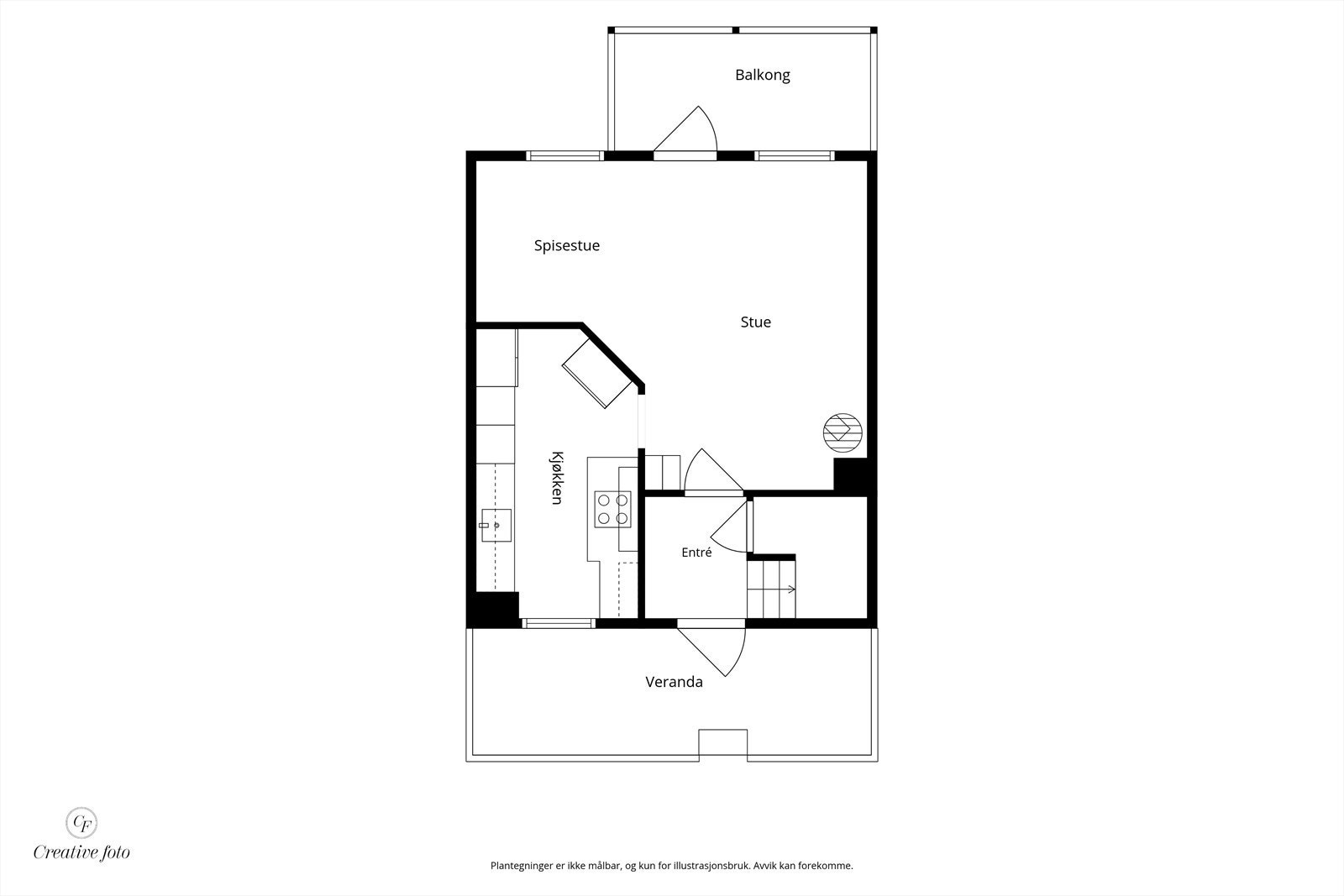 Plantegning 1. etasje Galleribilde