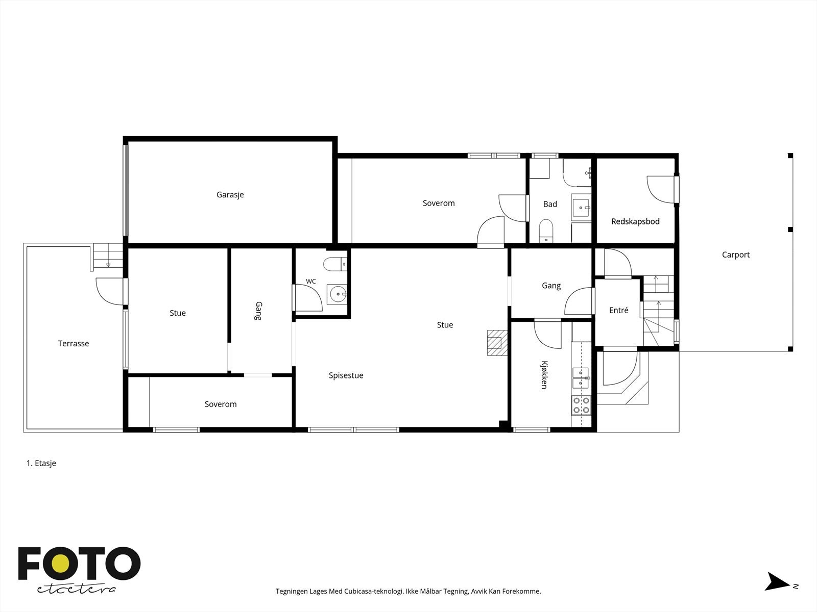 Plantegning 1.etg Galleribilde