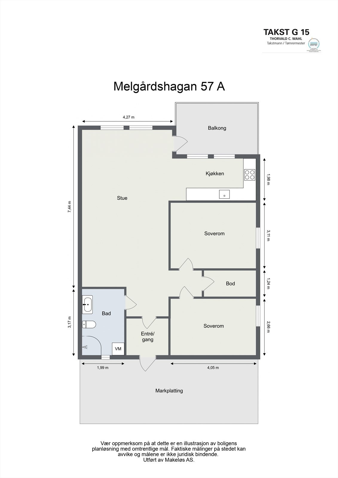 Plantegning av leiligheten. Galleribilde