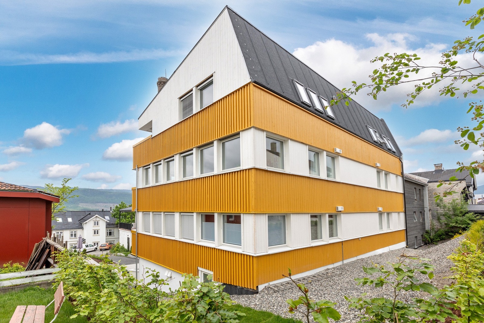 Nytt leilighetsbygg som sto ferdig høsten 2025 Galleribilde