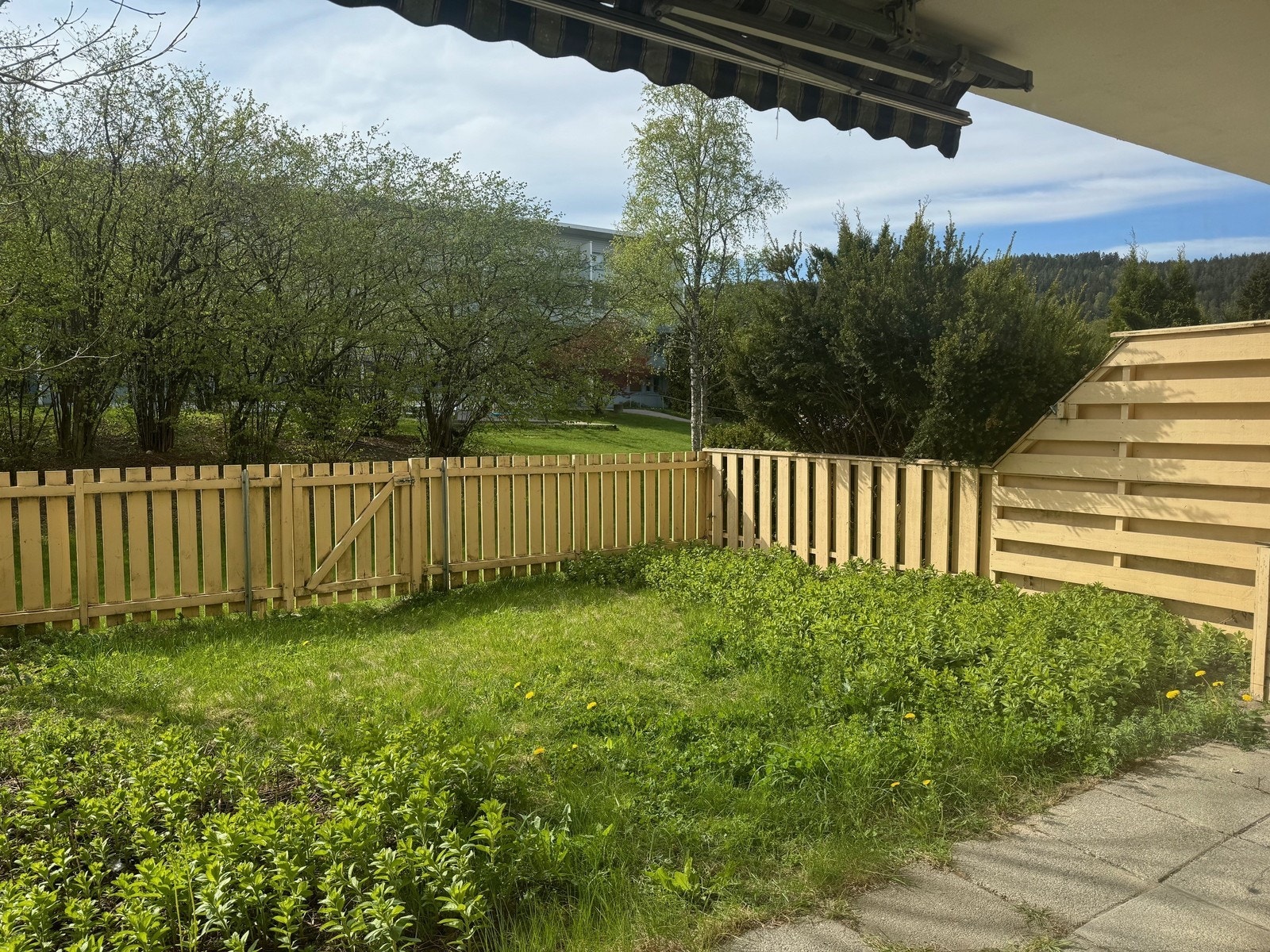 Vestvendt markterrasse/ hagedel på ca. 50 m² Galleribilde