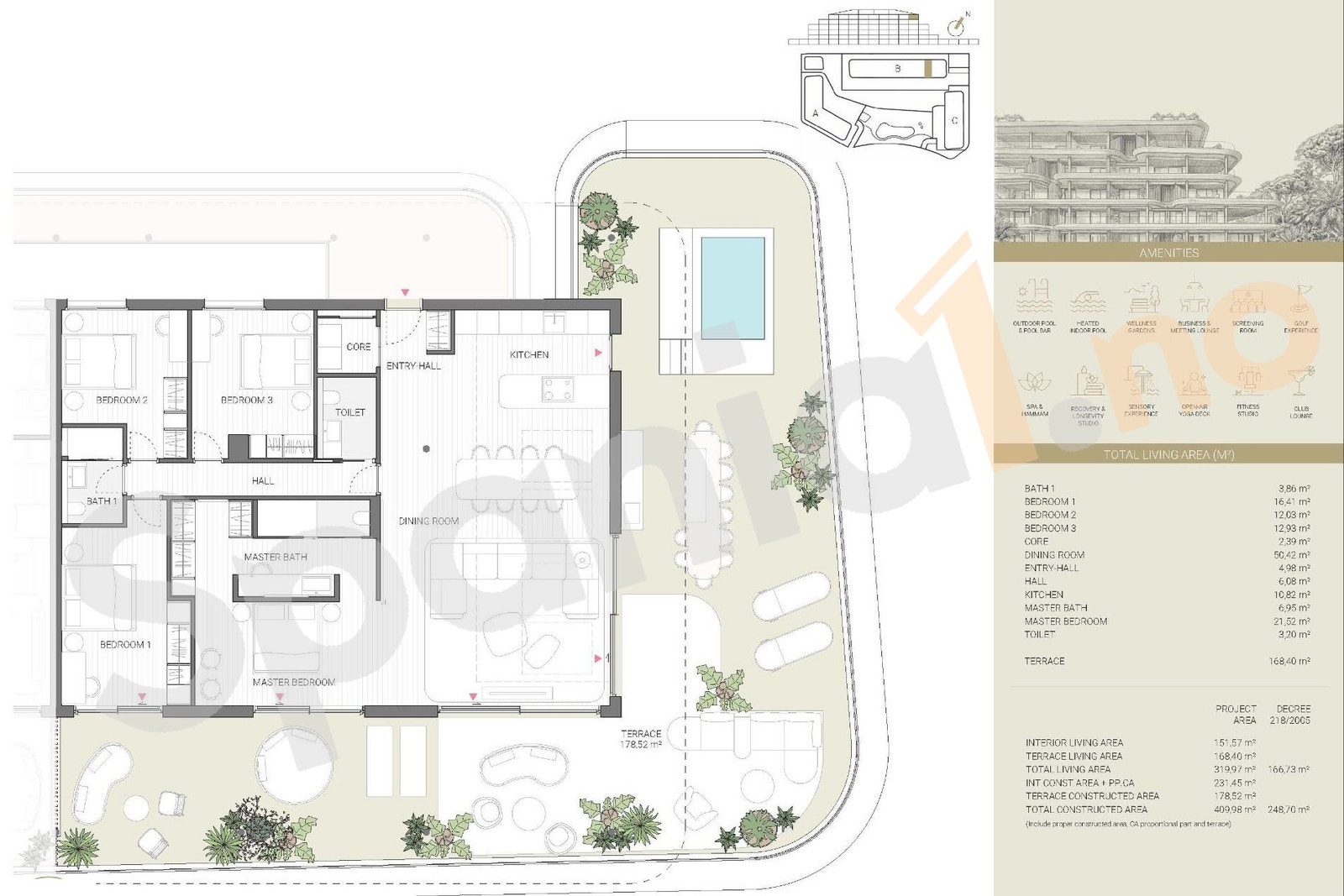 Plantegning av leiligheten Galleribilde