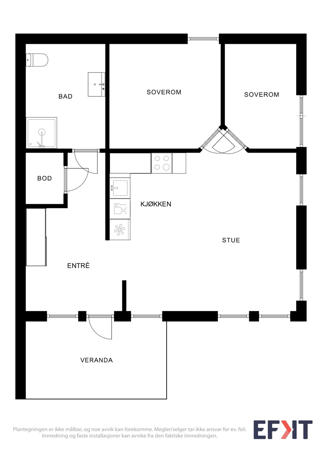 Plantegning Vollskroken 39E Galleribilde