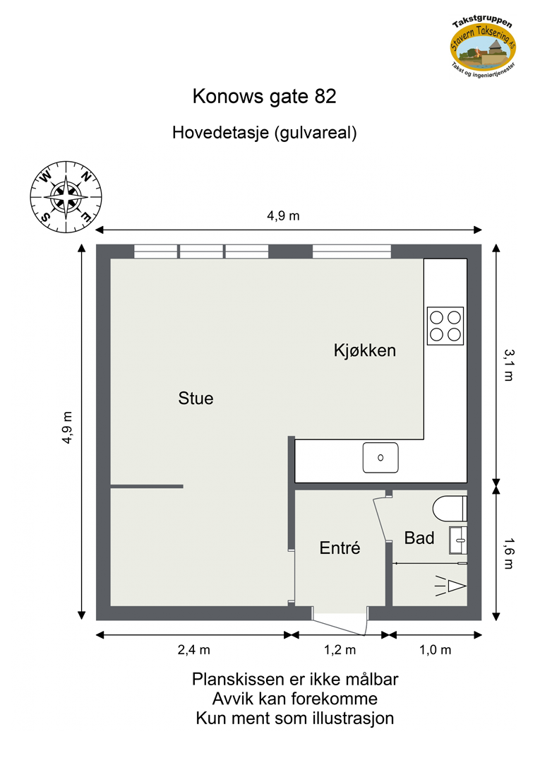 Leiligheten disponerer hele 10 kvm med bodareal fordelt på 3 boder i kjeller. Galleribilde