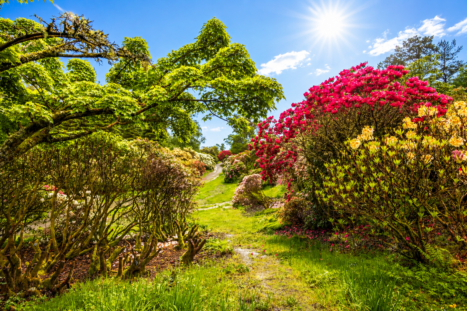 Arboretet på Hjellestad er et lite paradis for naturelskere, hvor vakre stier slynger seg gjennom frodig landskap og blomstrende hager. Her kan man oppleve roen senke seg, nyte sesongenes skiftninger og ta en pause fra hverdagen i naturskjønne omgivelser. Galleribilde
