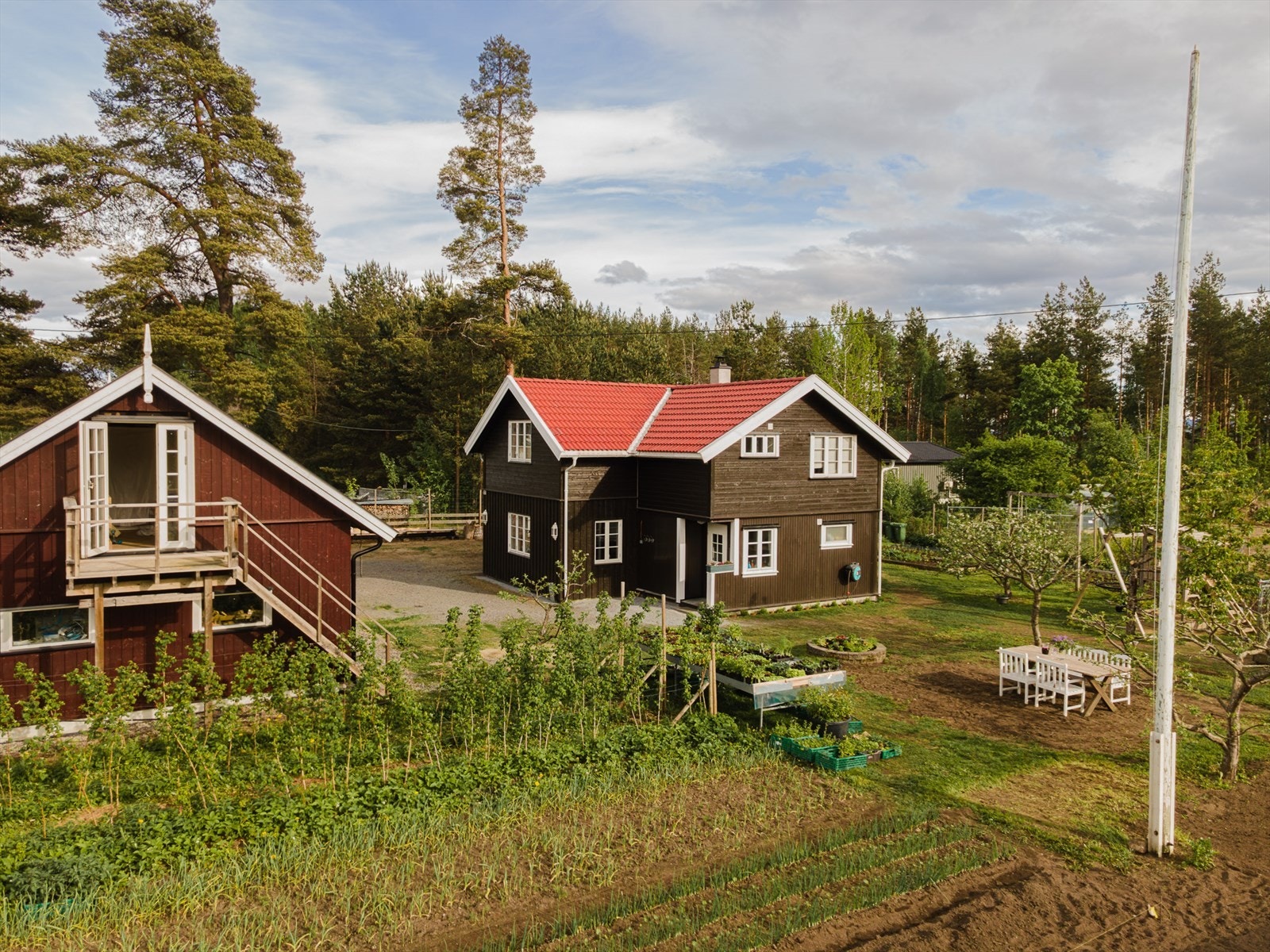 Tomten er ypperlig for dyrking av grønnsaker og diverse vekster. Galleribilde