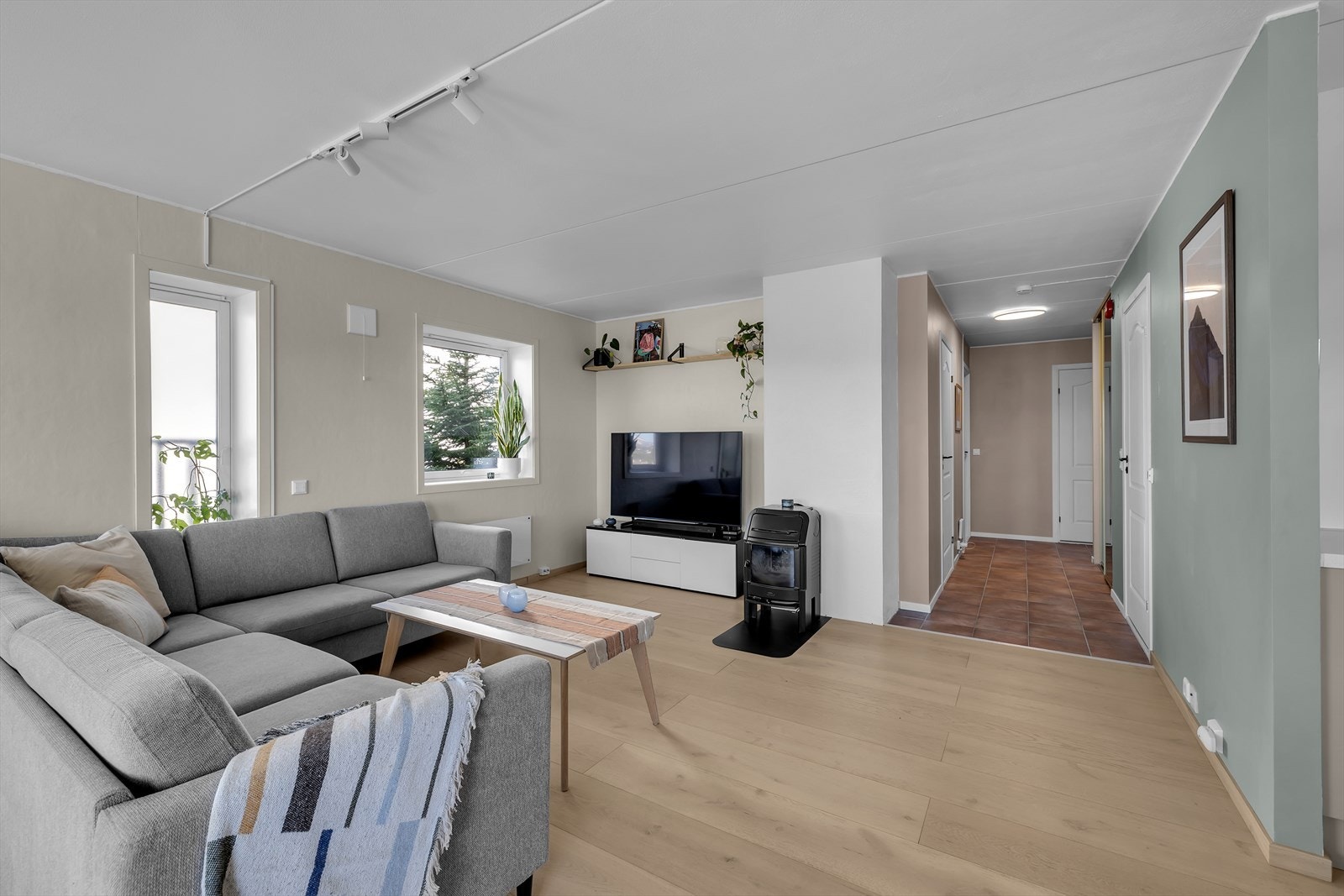 Vedfyringsovn som bidrar til god varme. Perfekt til kalde vinterdager! Galleribilde