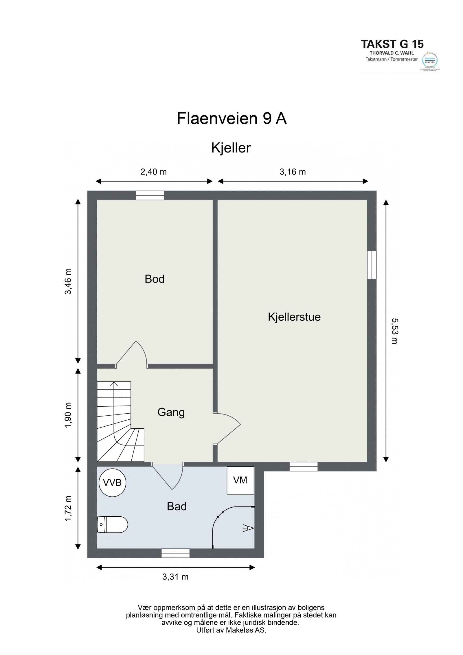 Underetasje med trapperom, romslig bod, kjellerstue og romslig bad/vaskerom. Galleribilde