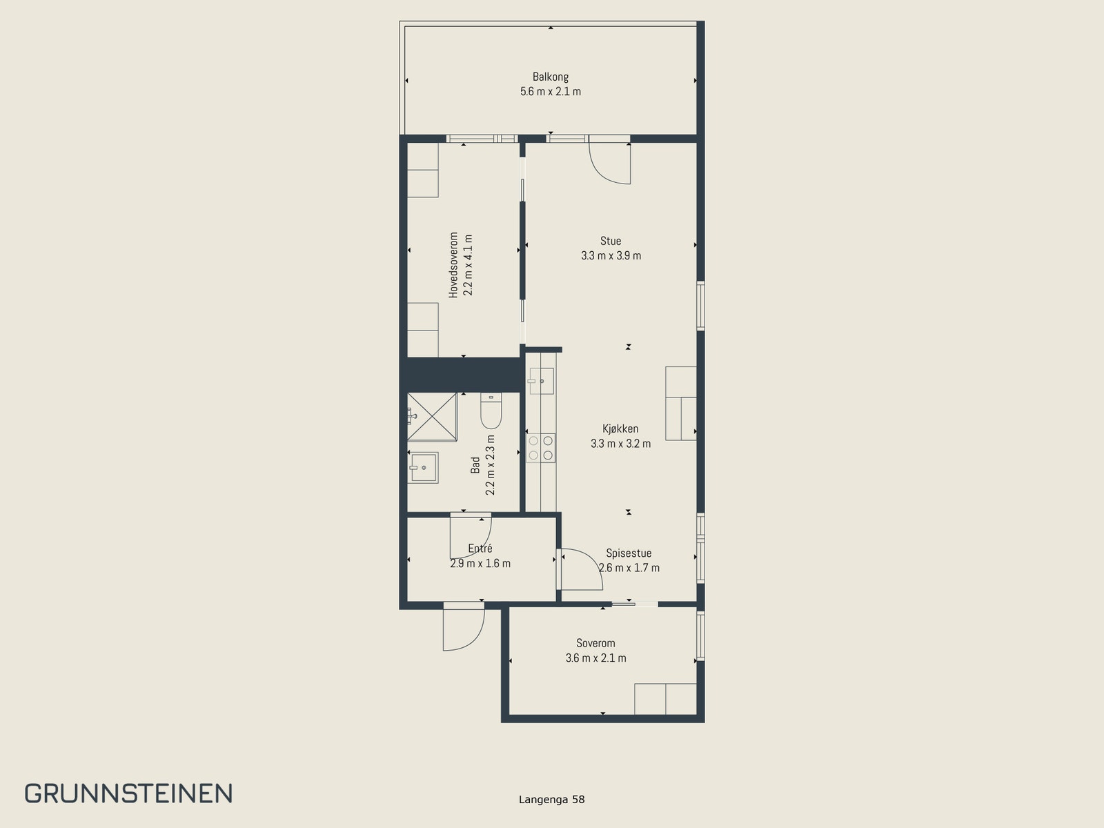 Leilighetens planløsning Galleribilde