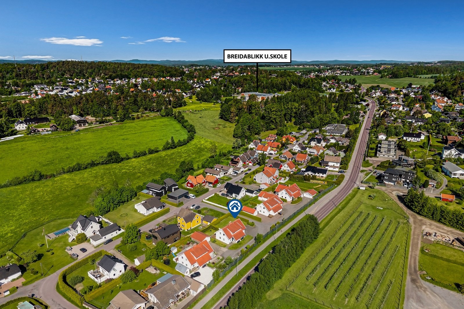 For de eldre barna er det kort og trygg vei til Breidablikk ungdomsskole. Galleribilde