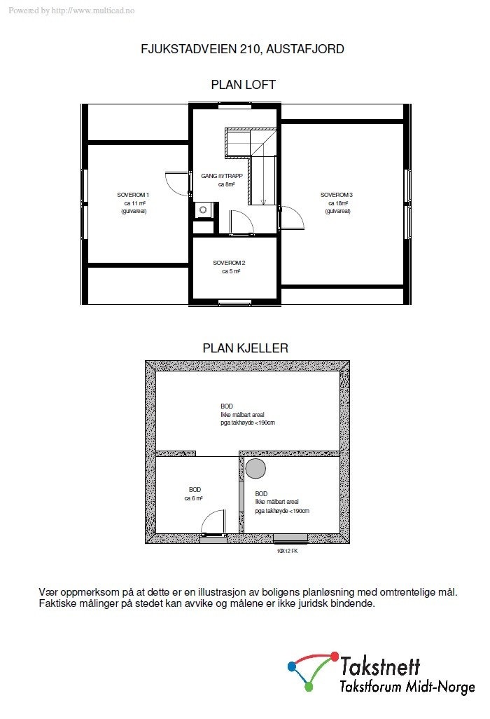 Planløsning loft og kjeller Galleribilde