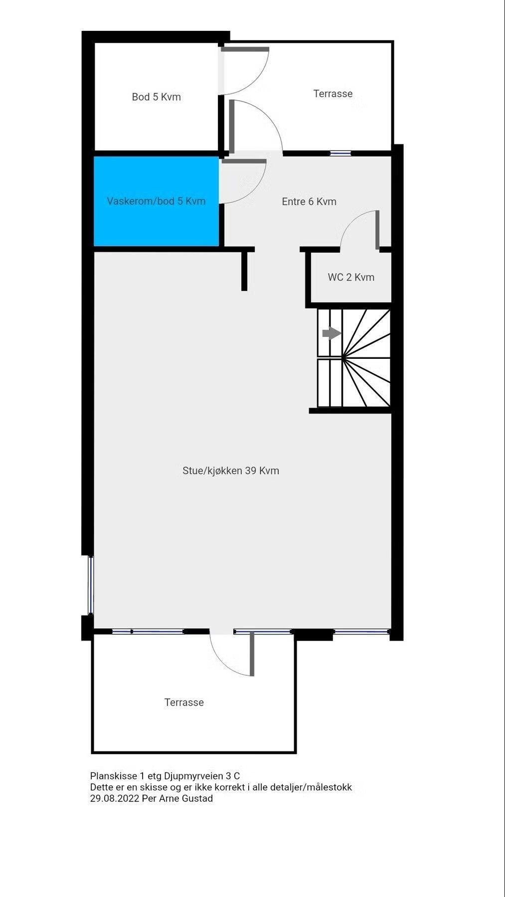 Plantegning 1. etg Galleribilde