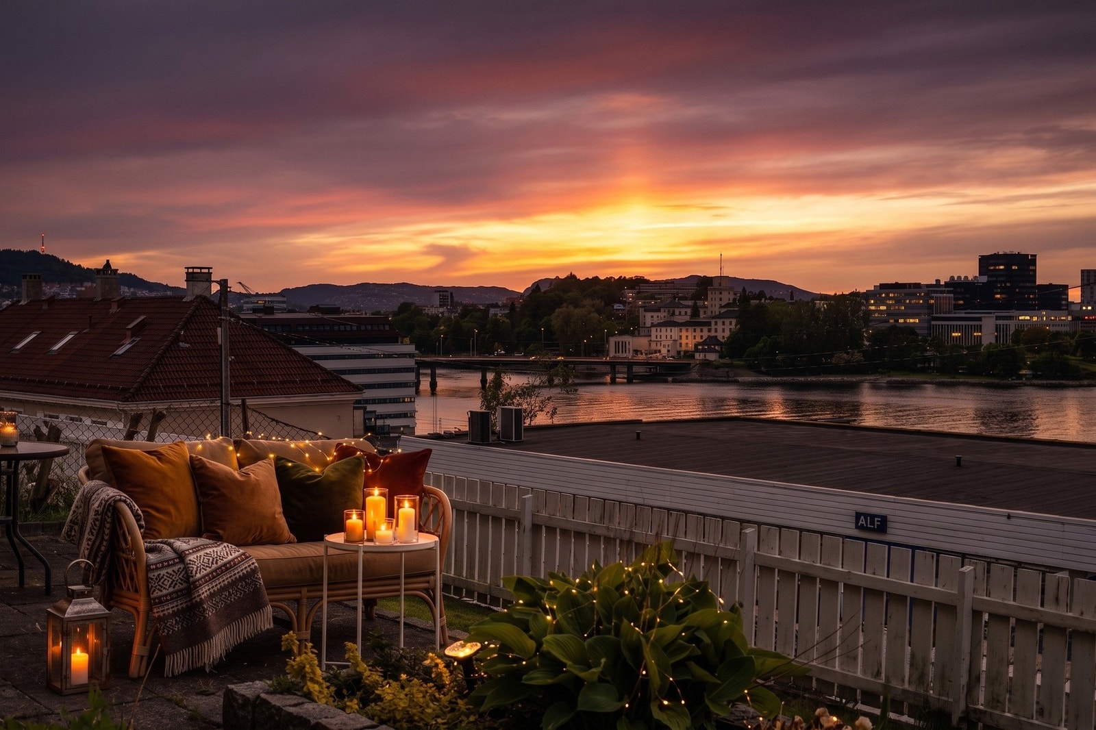 Sameiet har felles uteplass - her kan man nyte fantastisk utsikt og gode solforhold Galleribilde