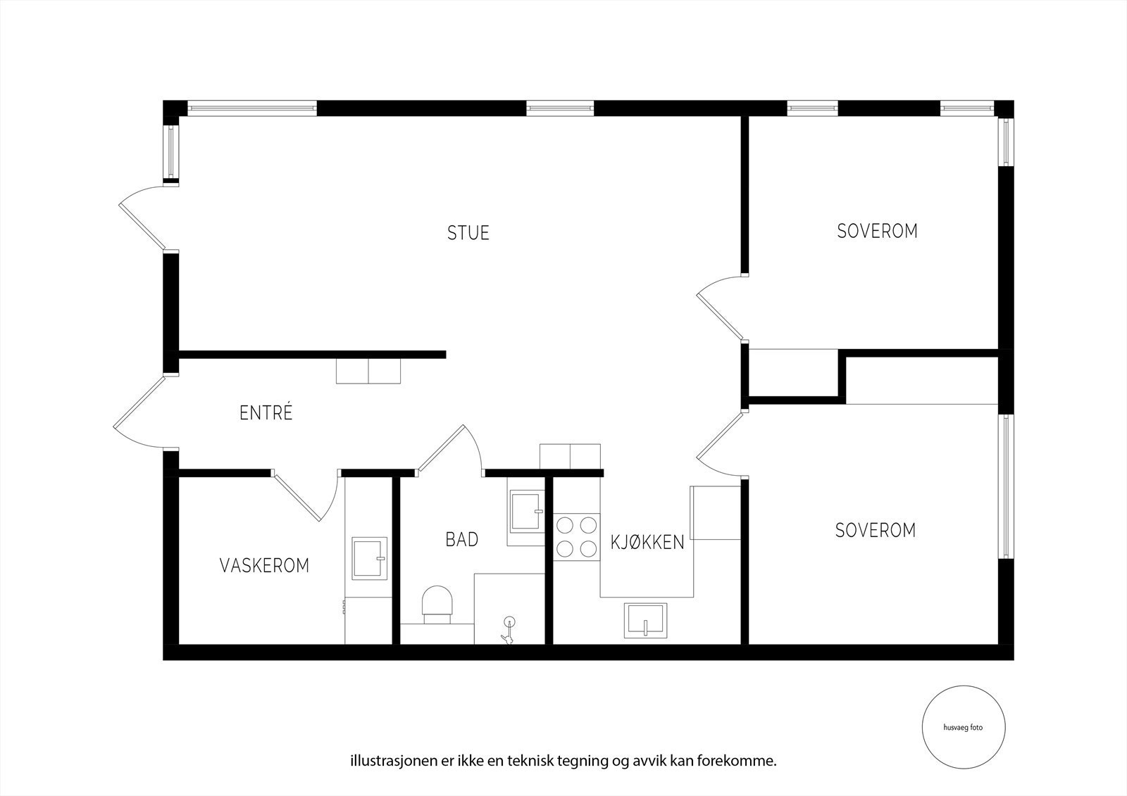 Plantegning 1. etasje Galleribilde