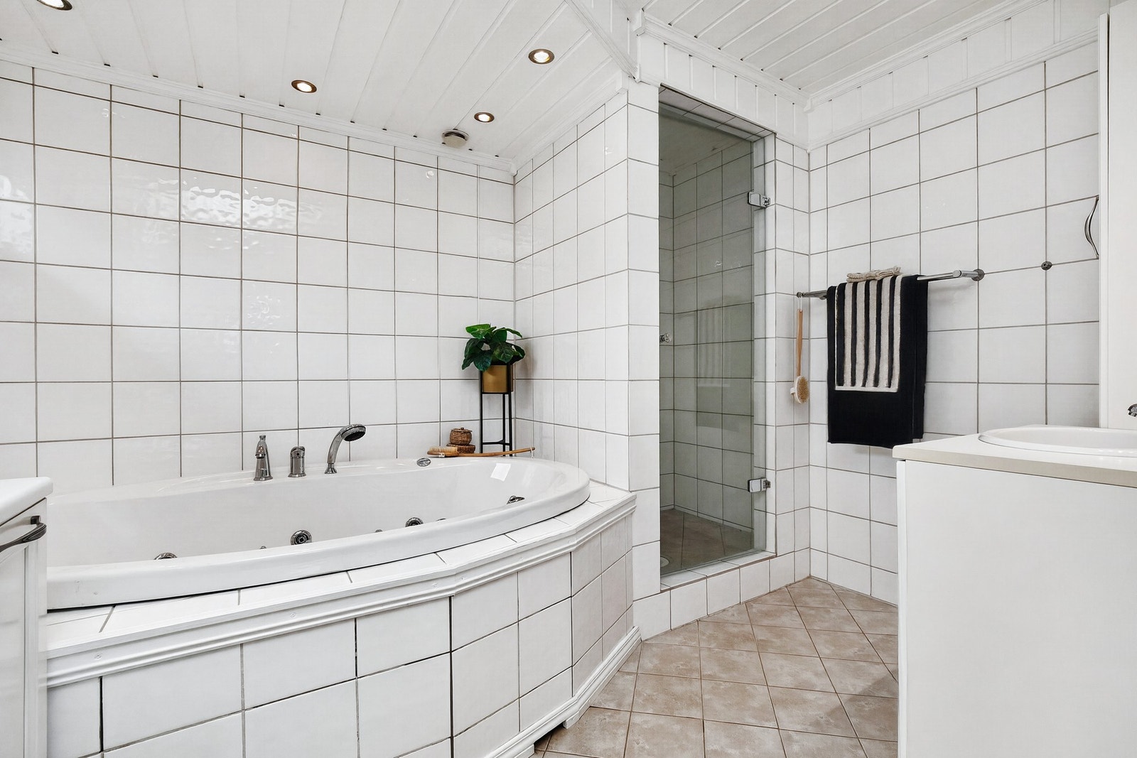 Egen dusjnisje med glassdør. Galleribilde