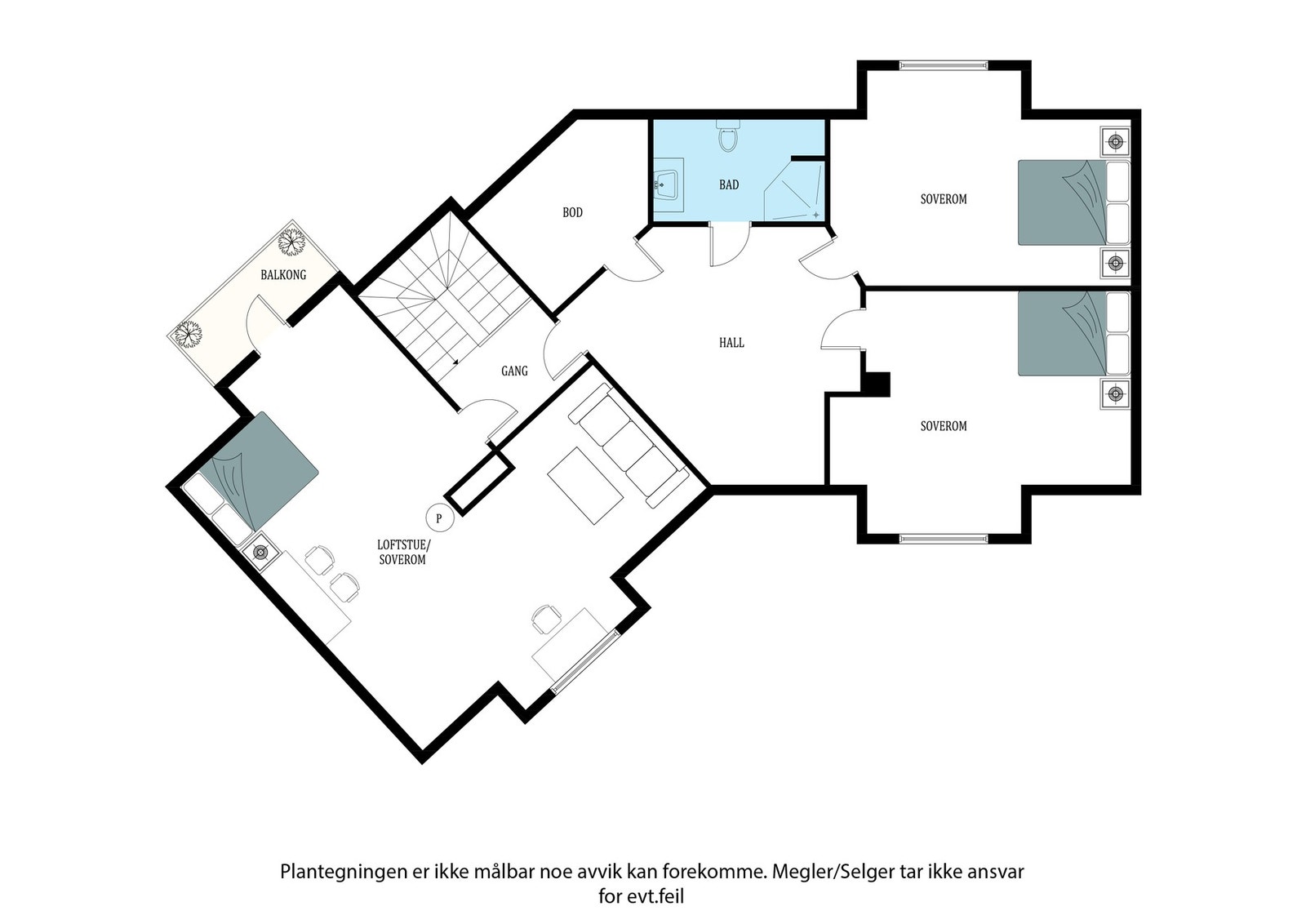 Planløsning 1. etasje. Galleribilde