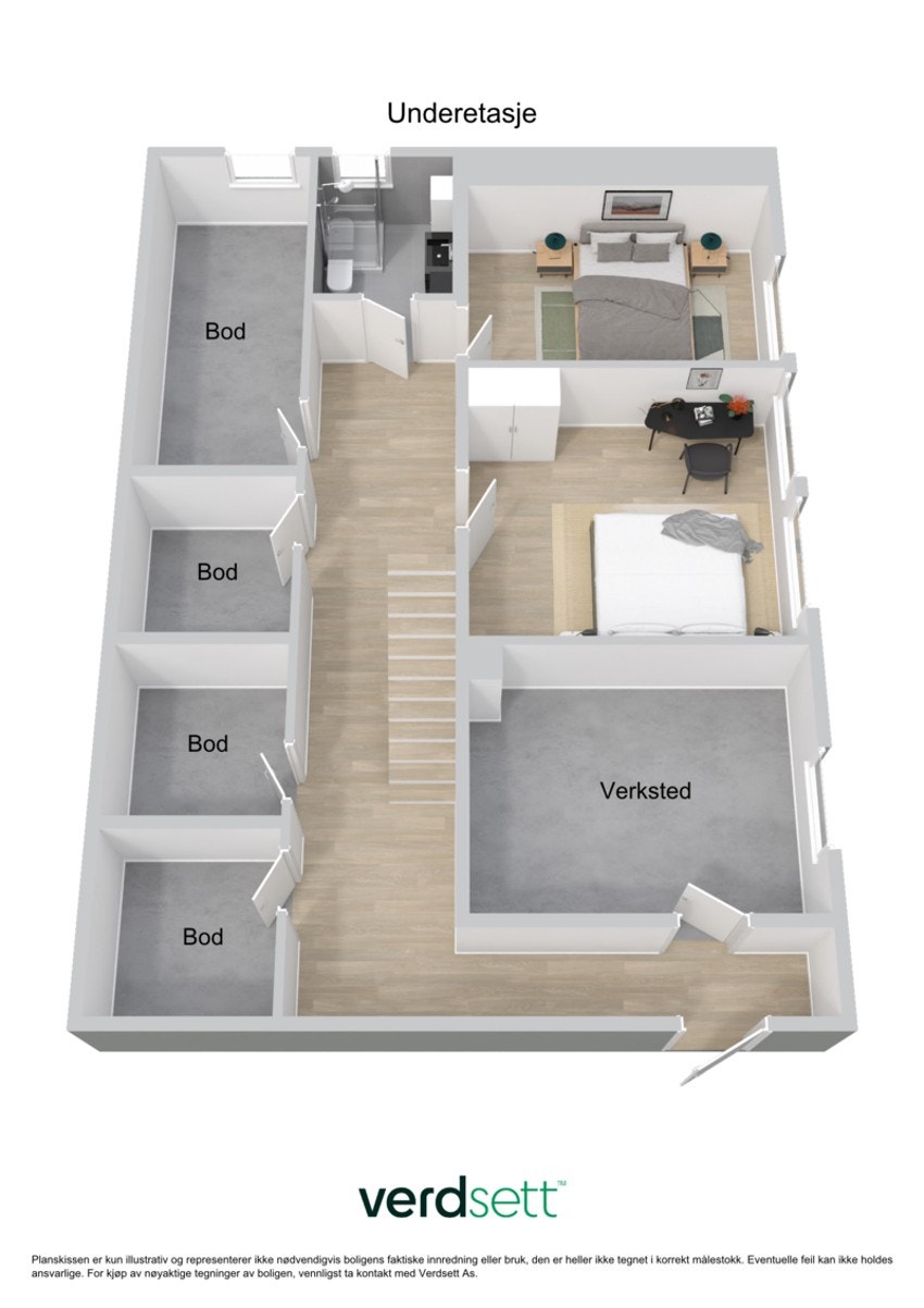 Planteikning kjellar Galleribilde