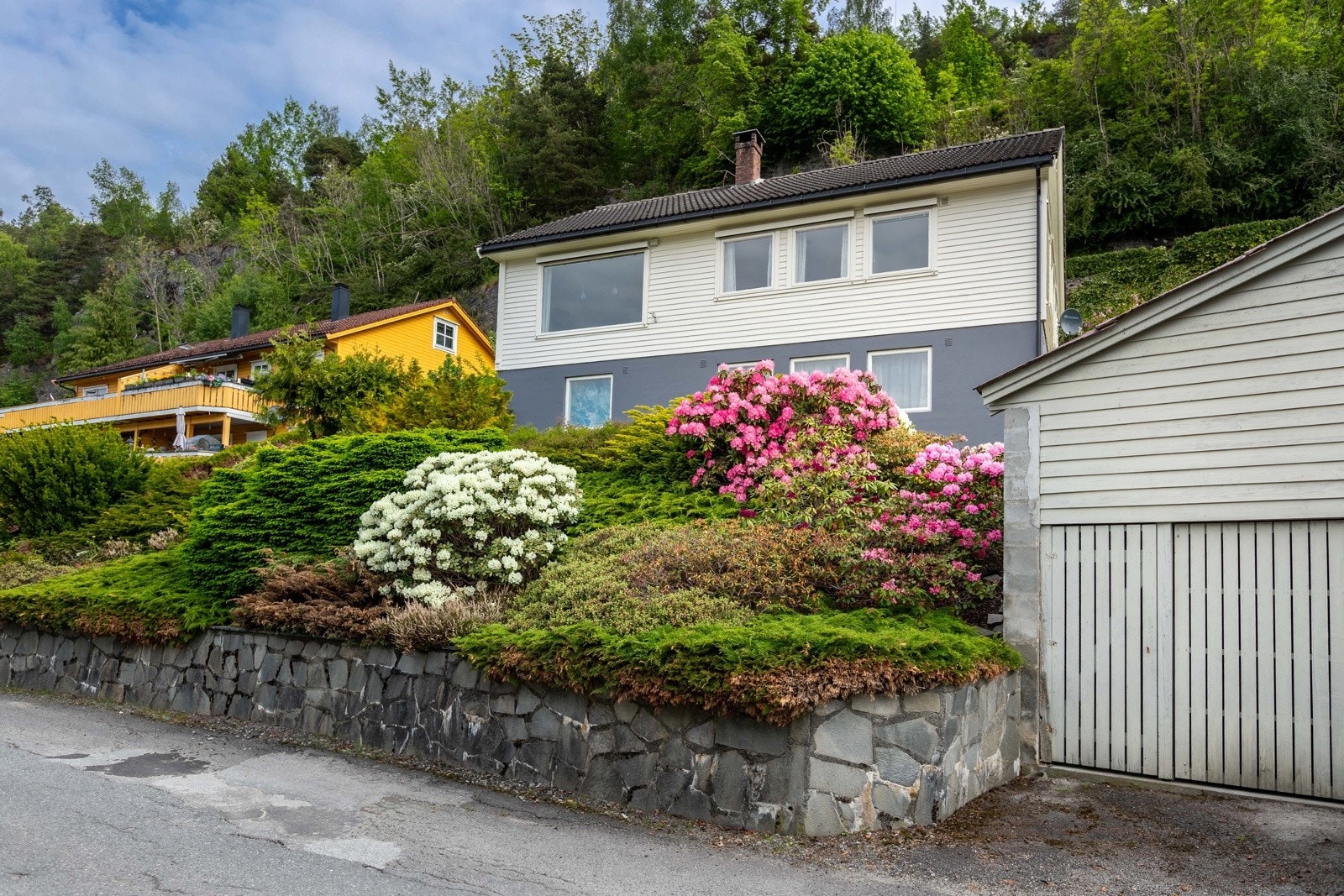 Pen einebustad med garasje (felle bygg med nabo) Galleribilde