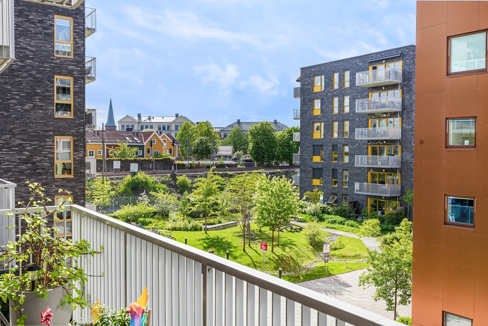 Flott utsikt over grøntarealer Galleribilde