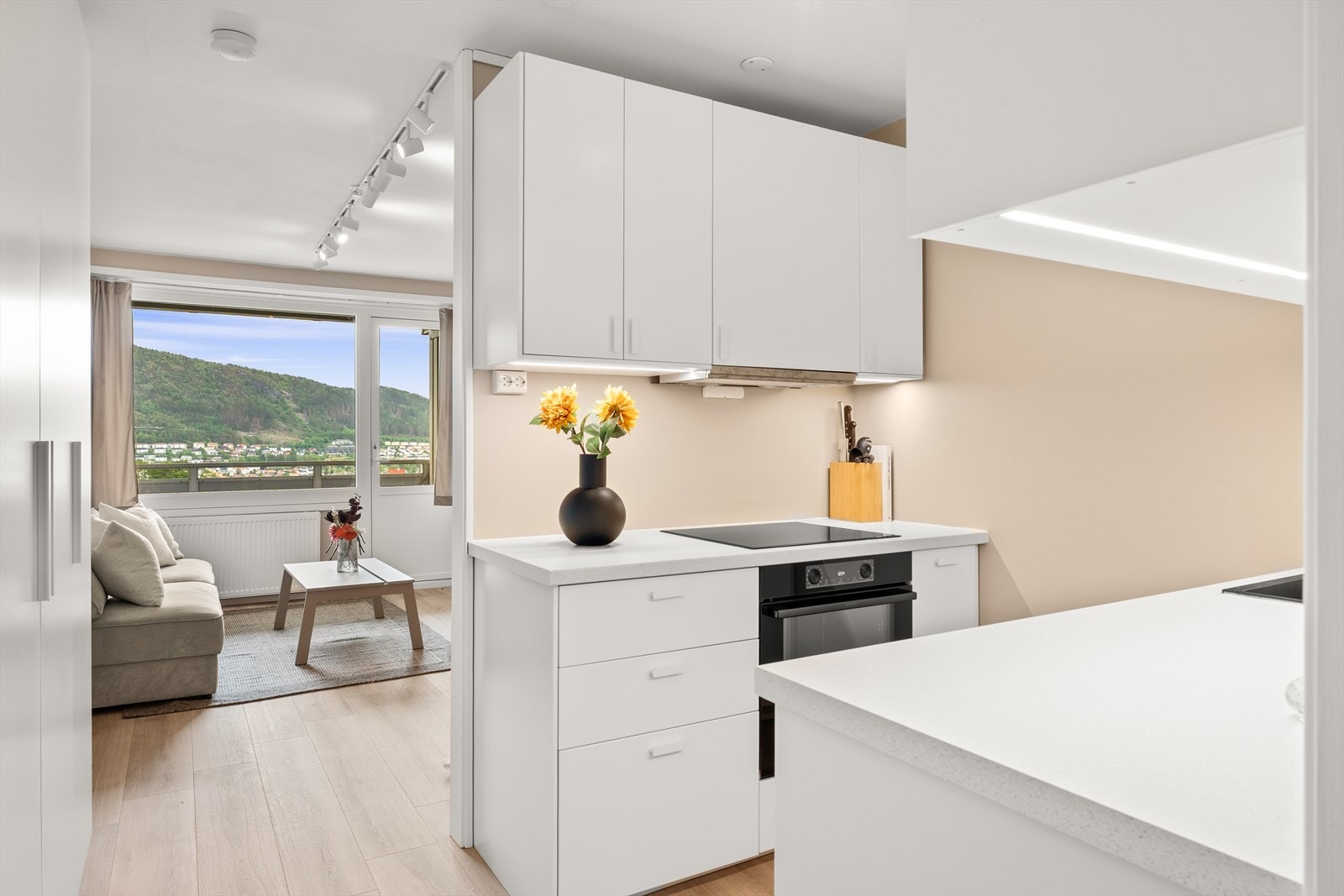 Kjøkkenet i leiligheten ble skiftet ut i 2023 fra IKEA. Galleribilde