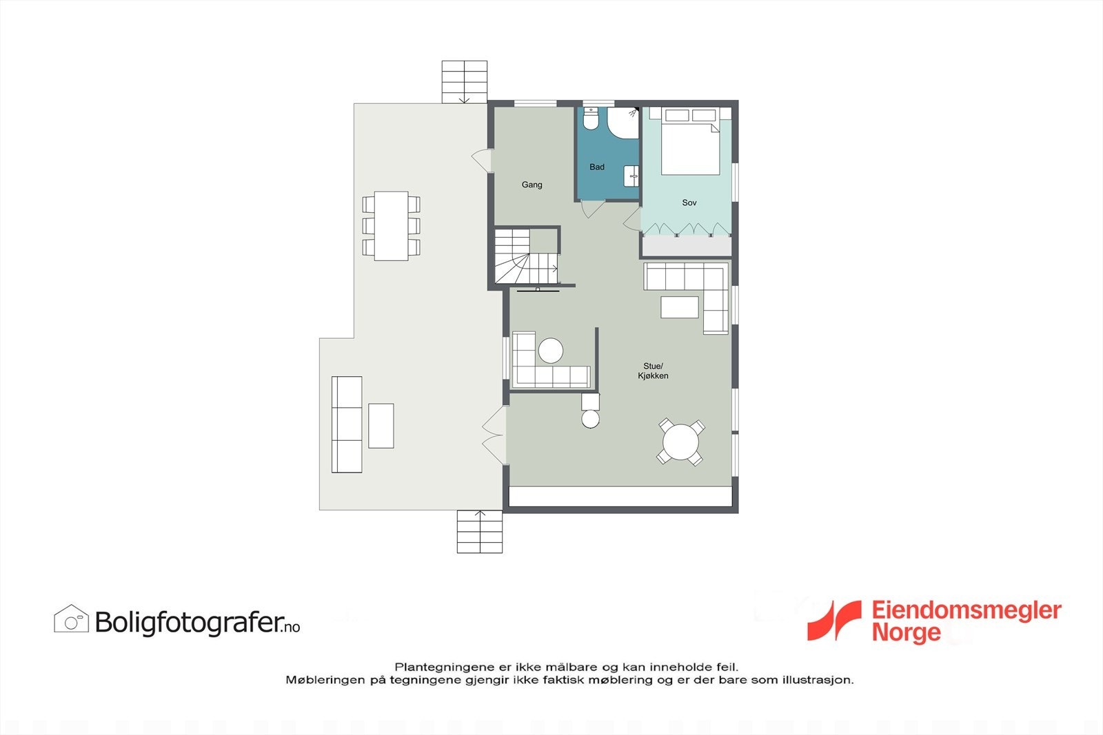 Plantegning 1.etg Galleribilde