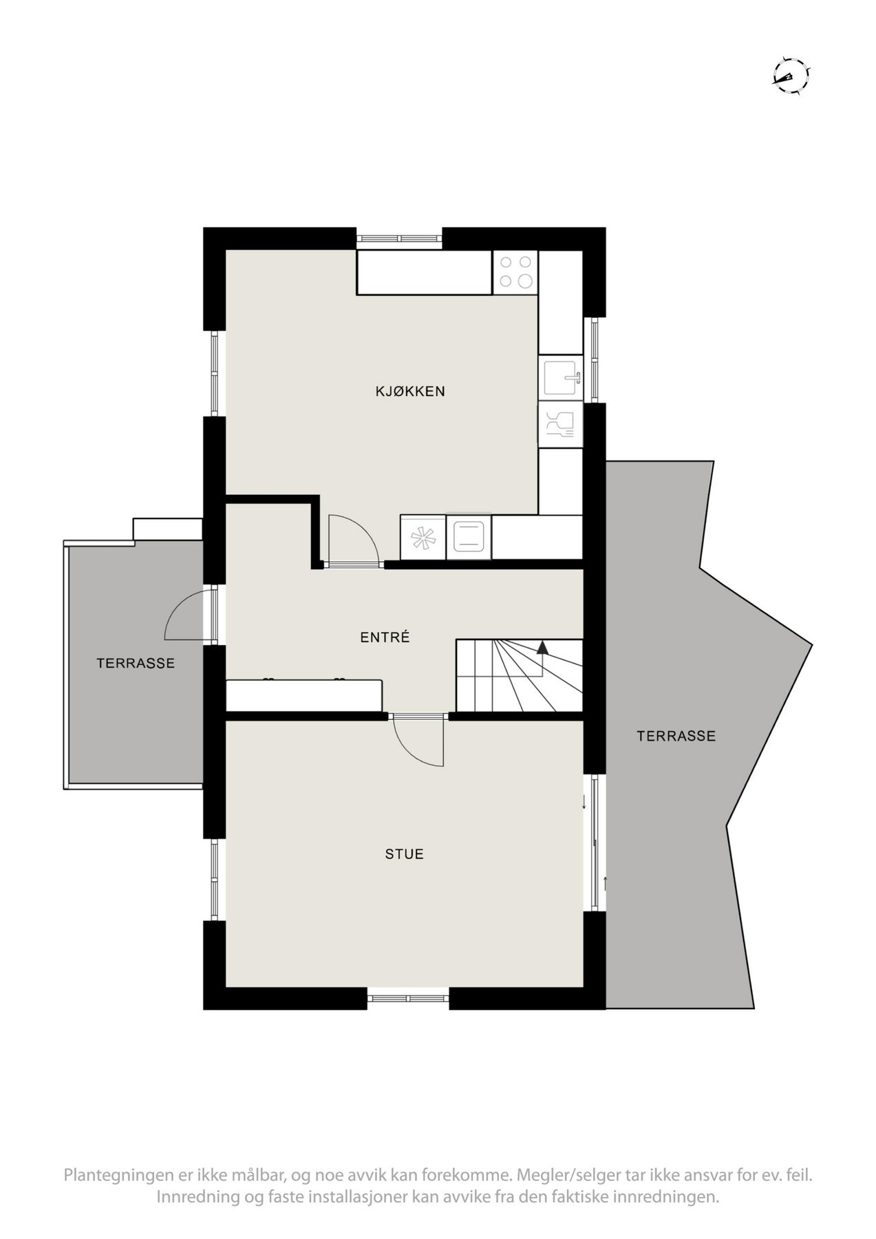 Plantegning 1. etasje Galleribilde