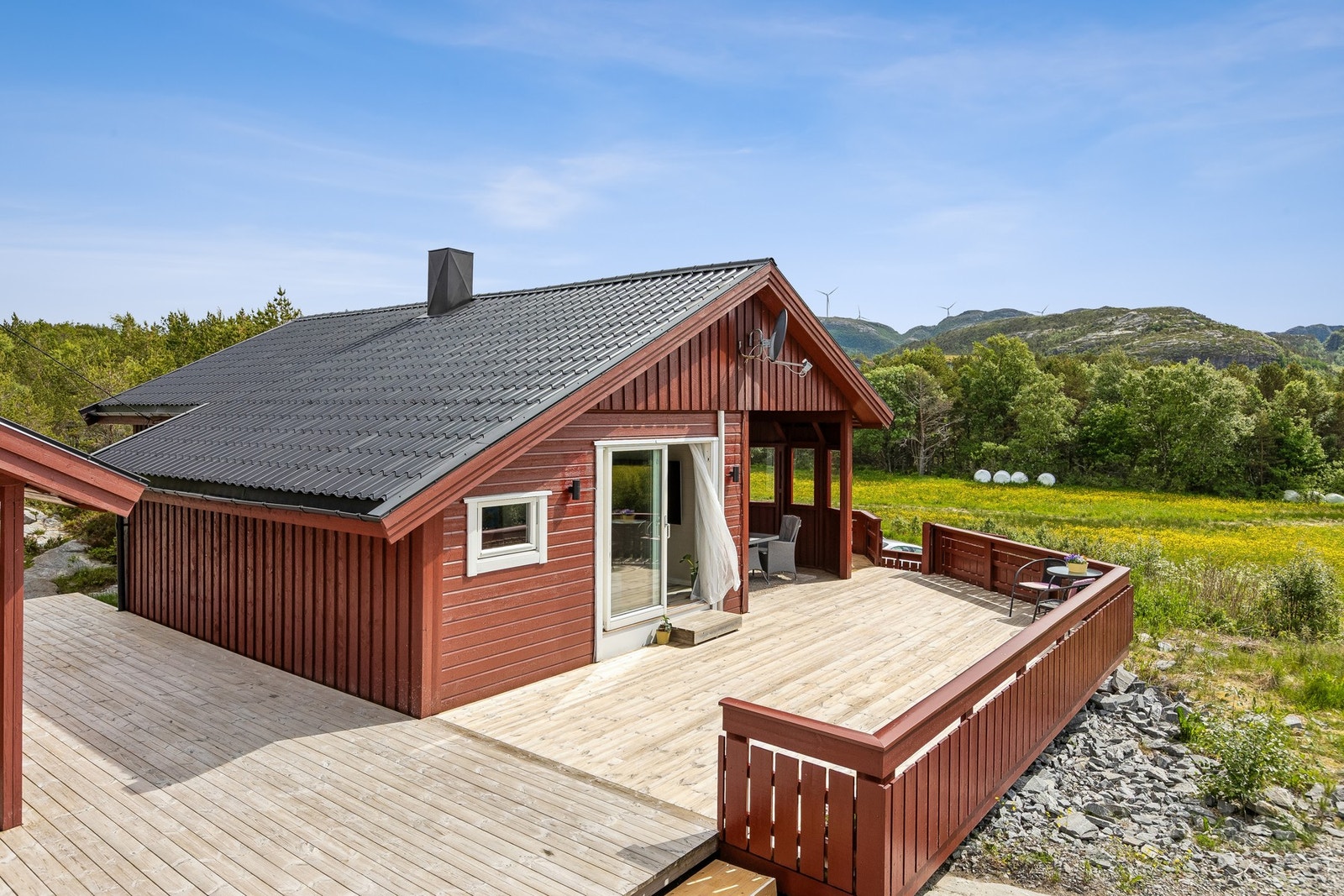 Store utearealer gir gode muligheter for lange dager utendørs. Galleribilde