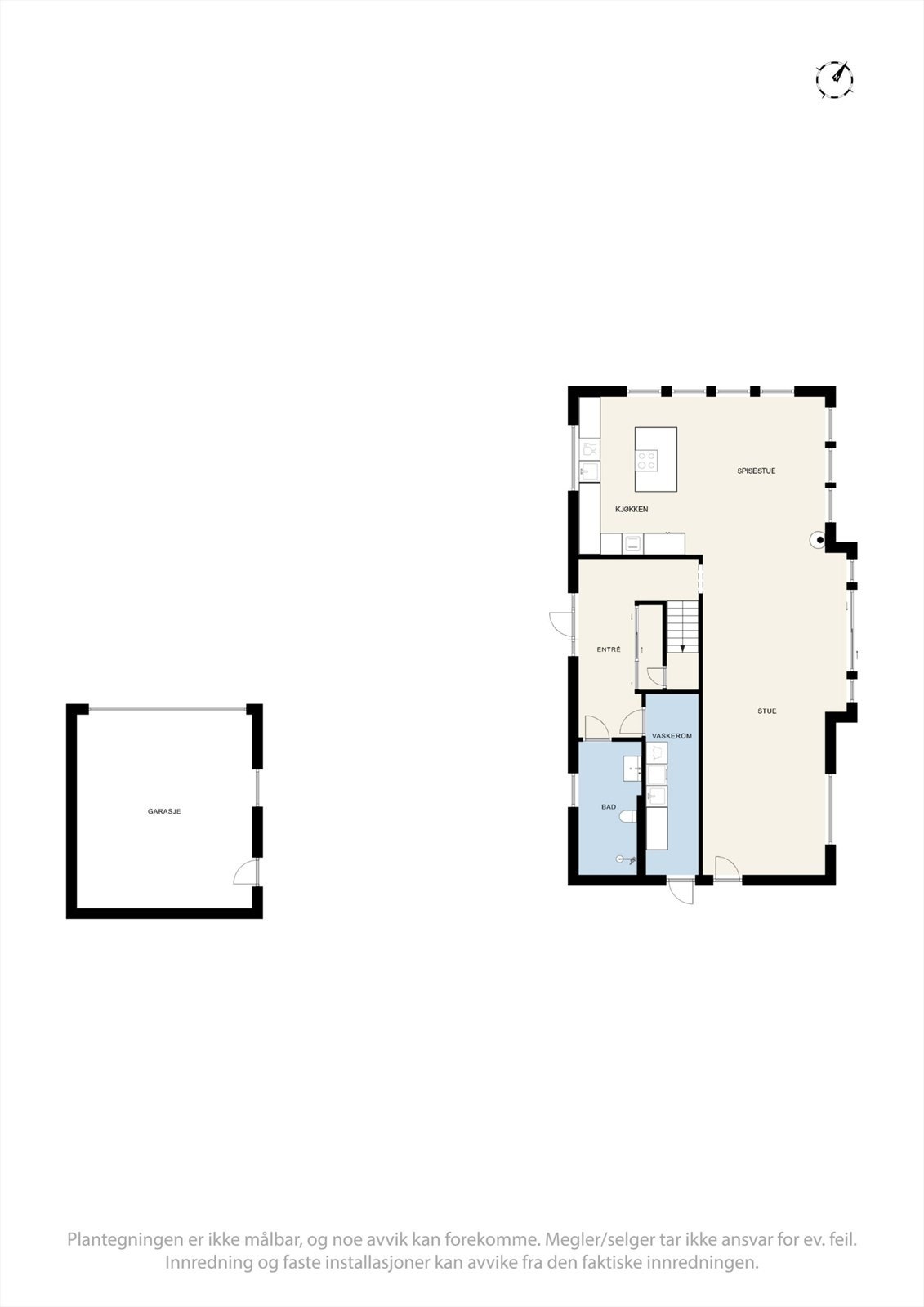 Plantegning 1. etasje Galleribilde