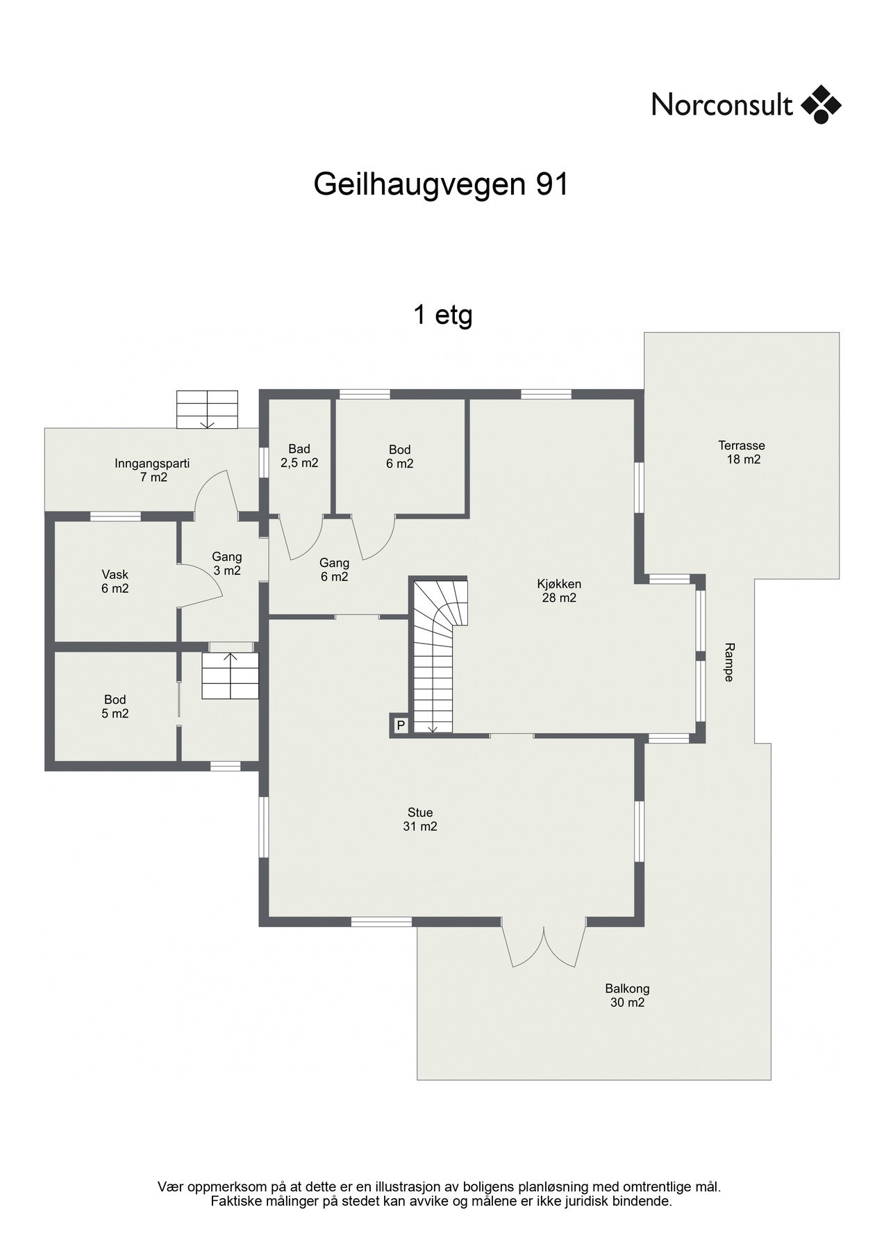 Planskisse 1 etg. Galleribilde
