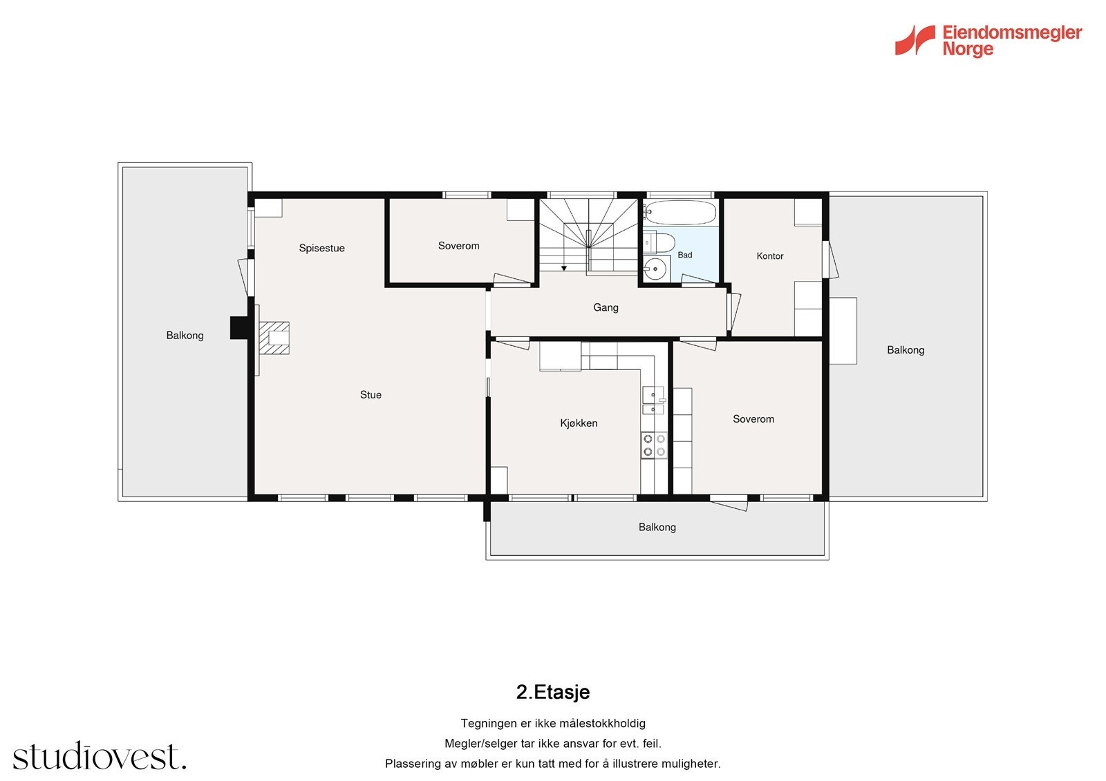 Plantegning 2. etg Galleribilde